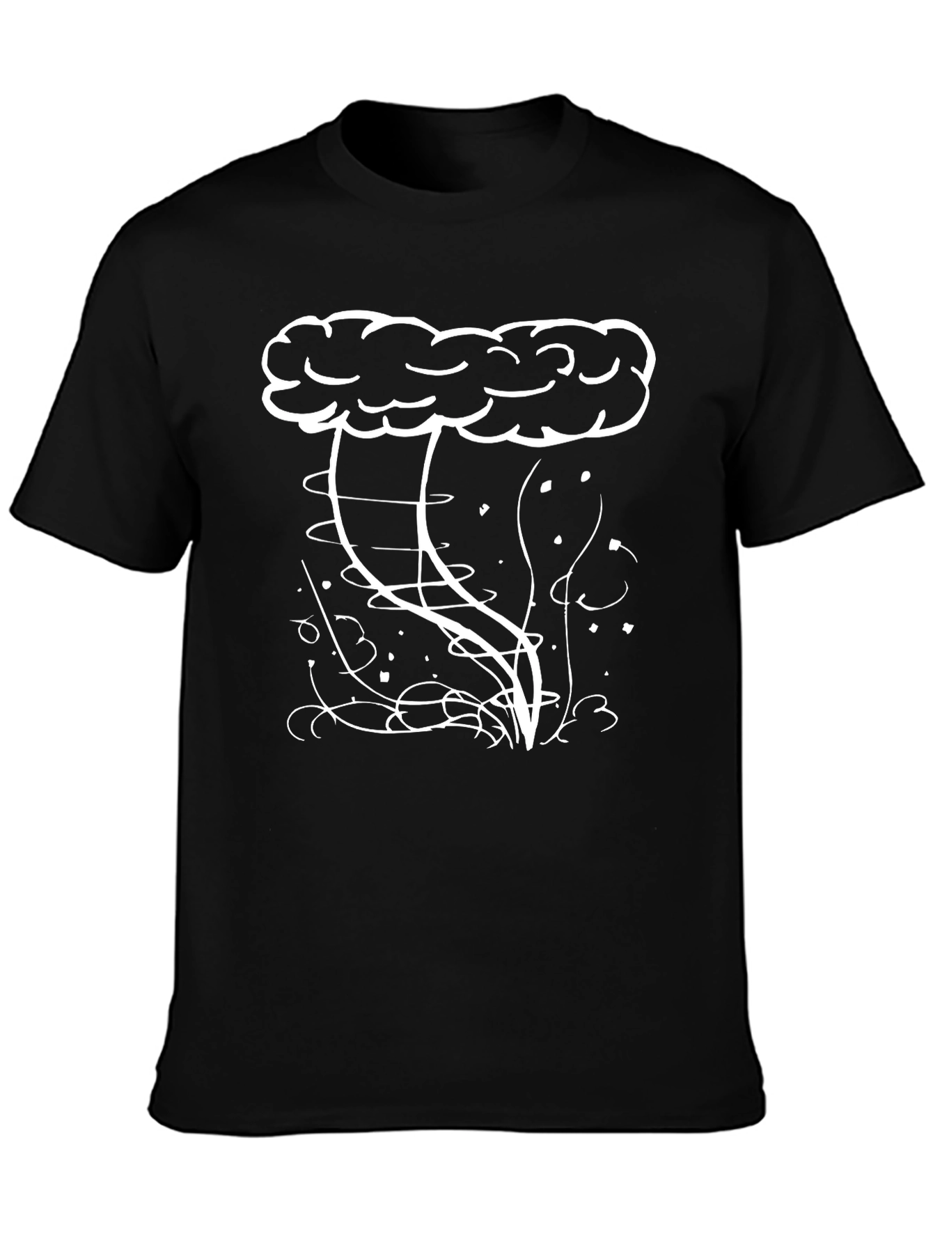 Storm Cloud Graphic Tee - Mens Black T-Shirt