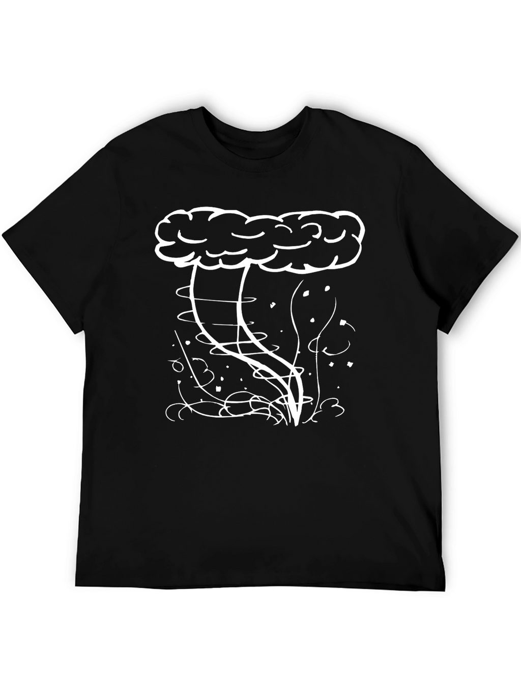 Storm Cloud Graphic Tee - Mens Black T-Shirt
