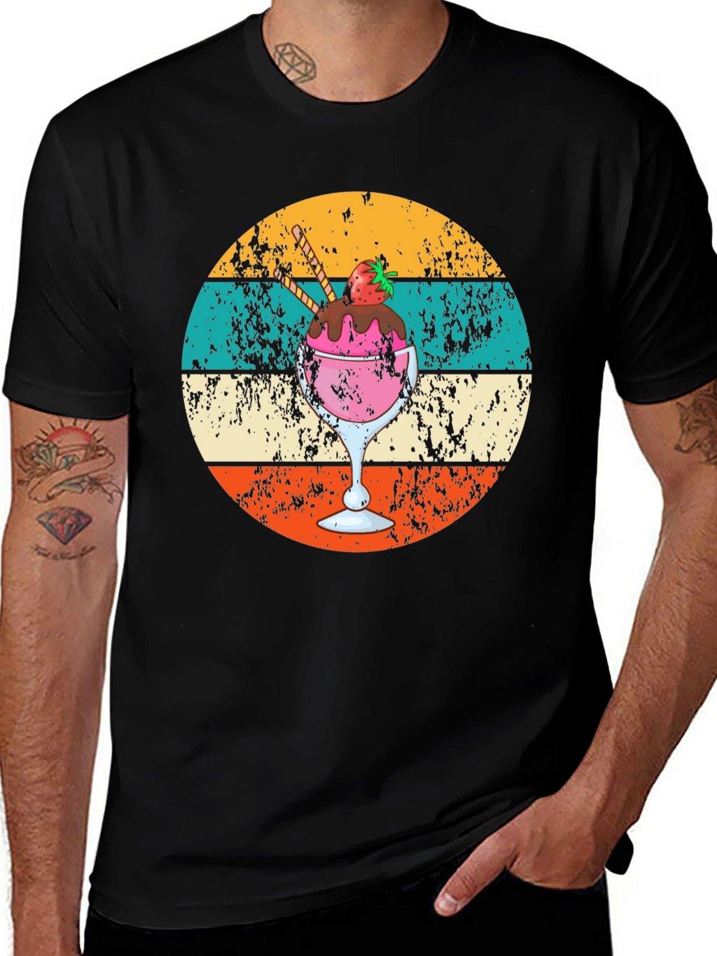 Retro Ice Cream Graphic Tee - Unique Summer Style