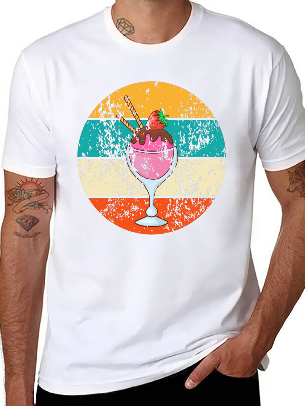Retro Ice Cream Graphic Tee - Unique Summer Style