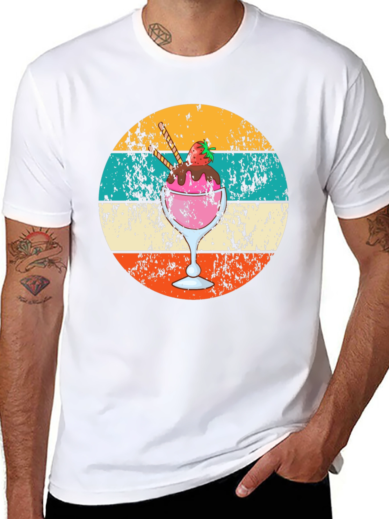 Retro Ice Cream Graphic Tee - Unique Summer Style