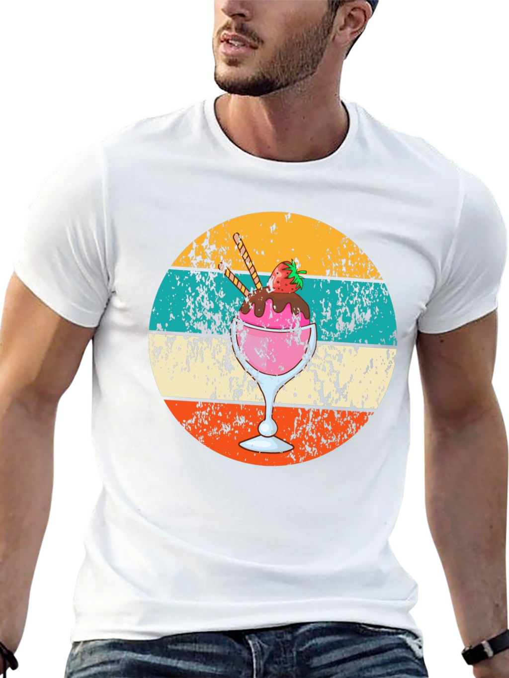 Retro Ice Cream Graphic Tee - Unique Summer Style