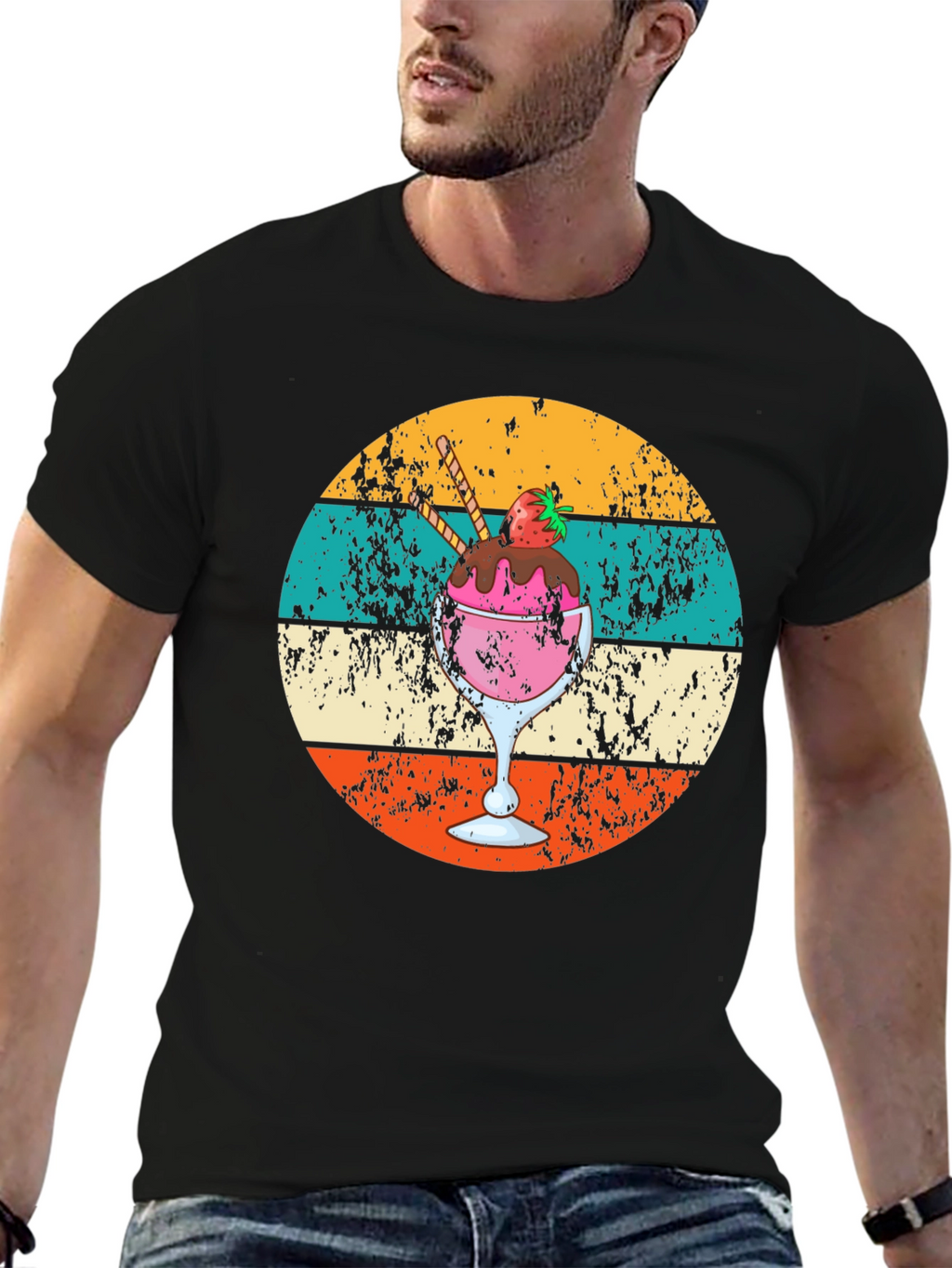 Retro Ice Cream Graphic Tee - Unique Summer Style