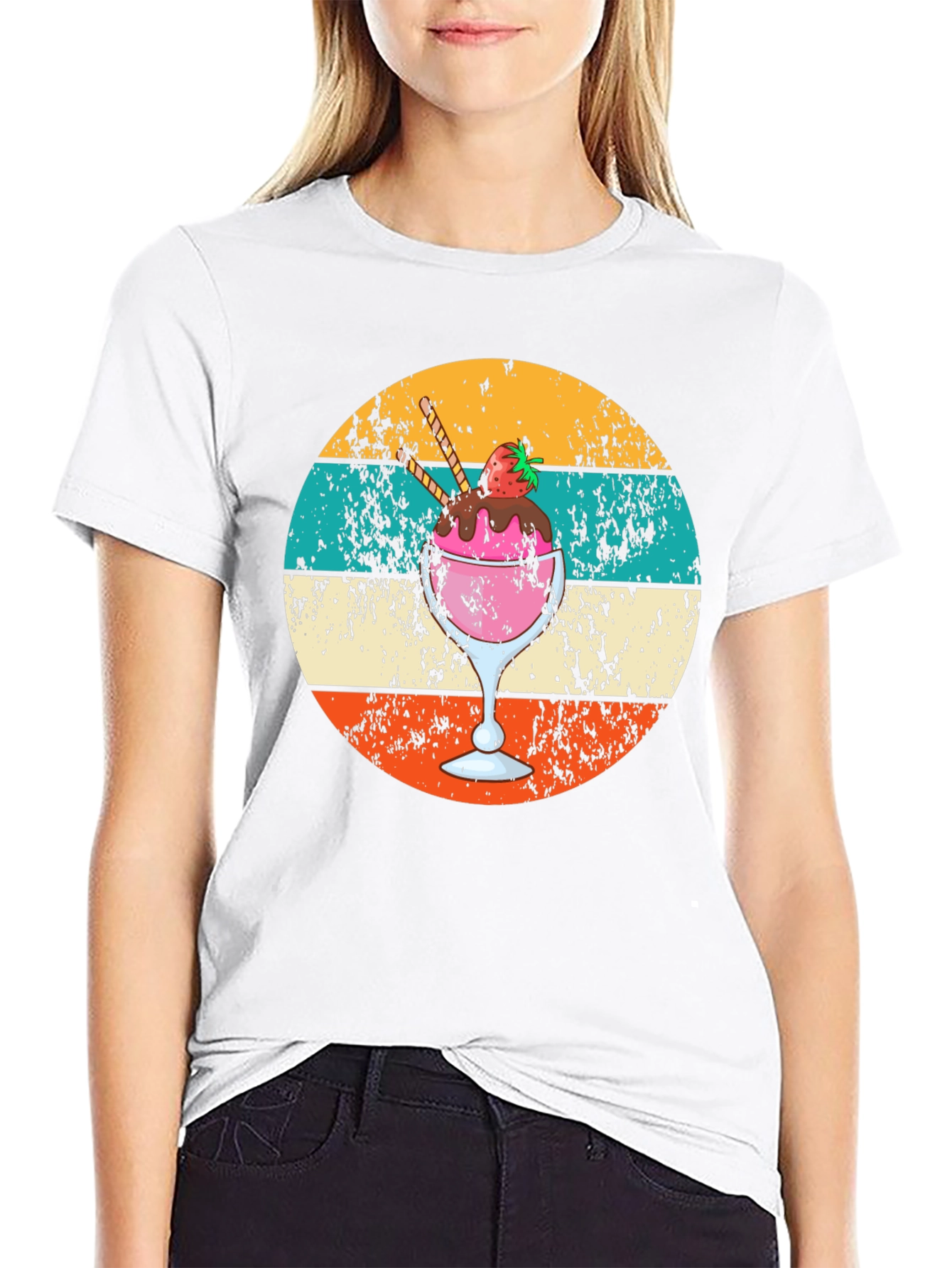 Retro Ice Cream Graphic Tee - Unique Summer Style