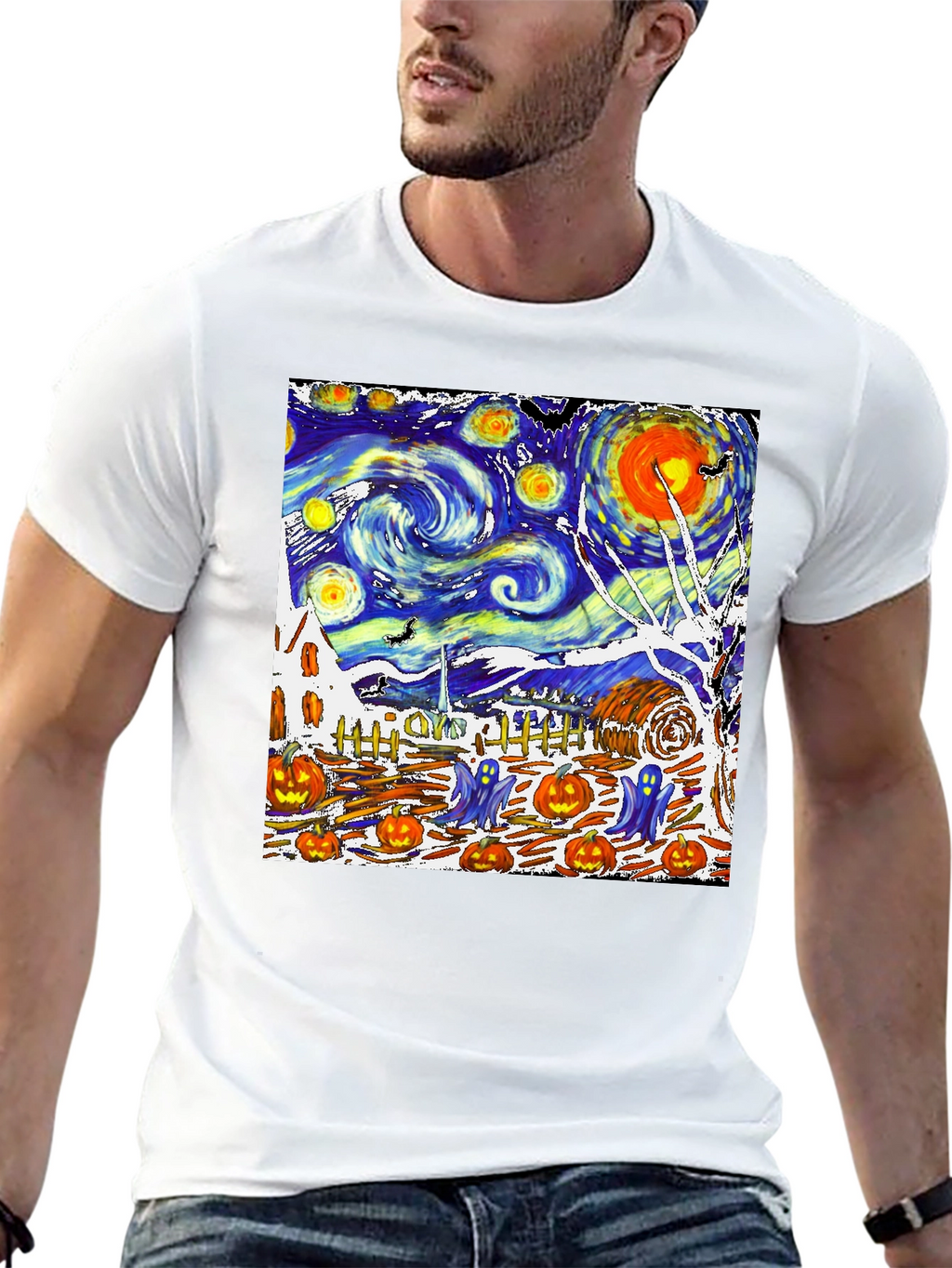 Starry Night Halloween T-Shirt