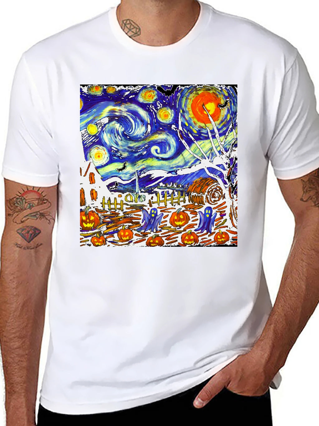 Starry Night Halloween T-Shirt