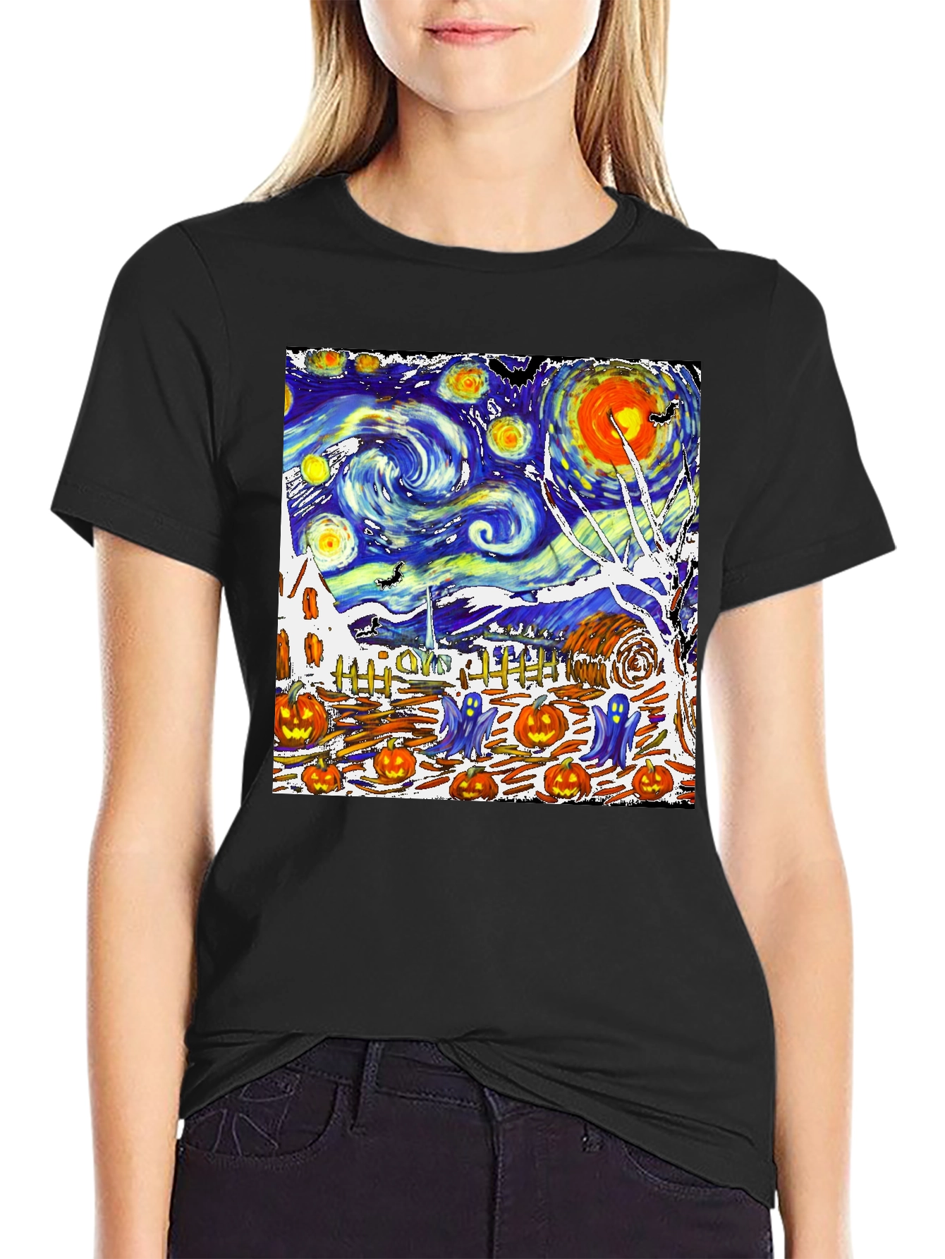 Starry Night Halloween T-Shirt