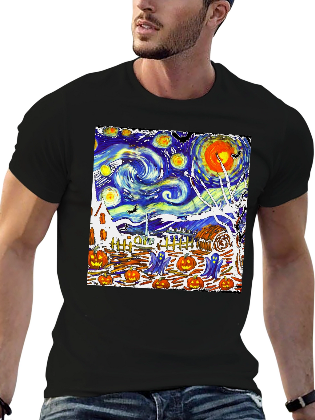 Starry Night Halloween T-Shirt
