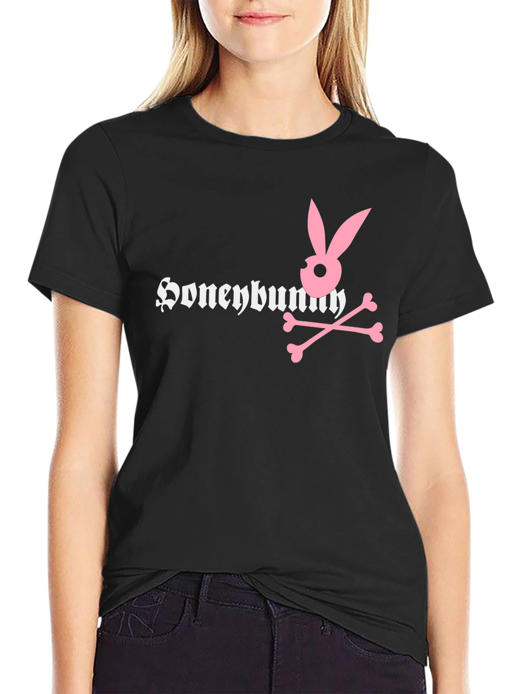 Honey Bunny Black T-Shirt