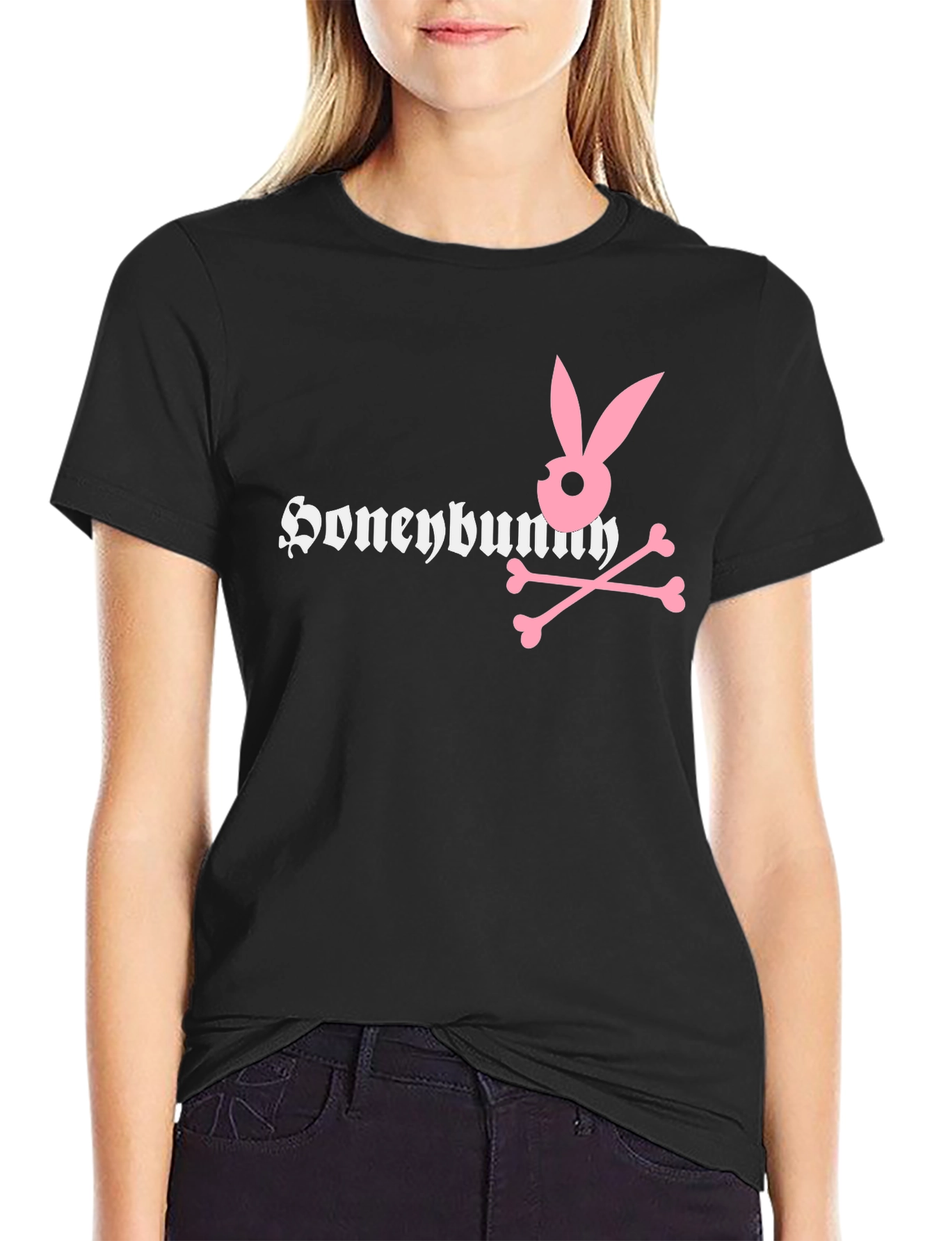 Honey Bunny Black T-Shirt