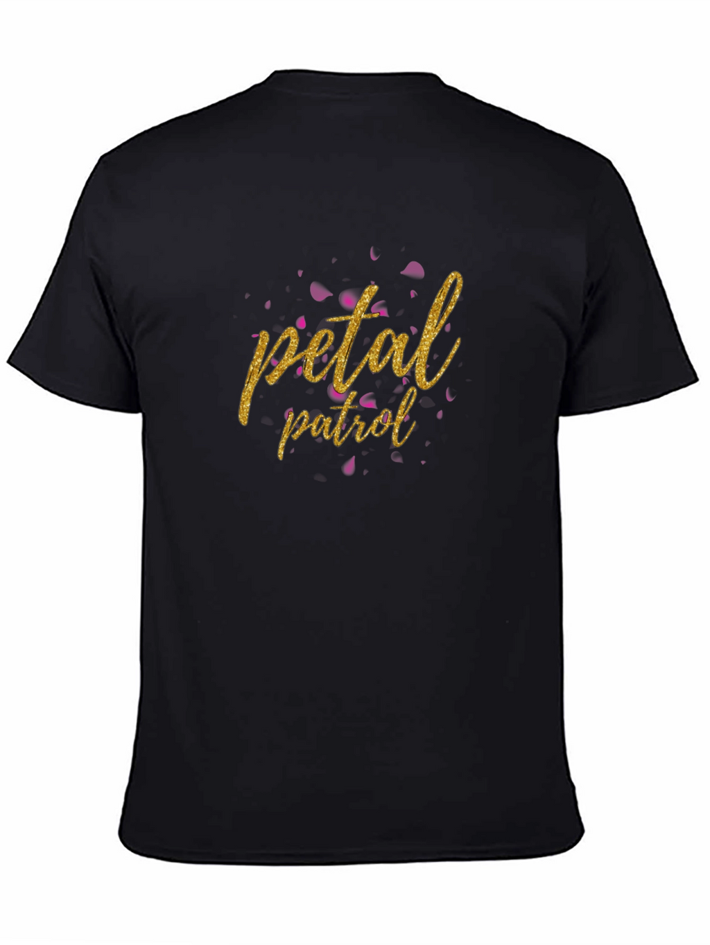 Petal Patrol Graphic Tee - Black Cotton T-Shirt