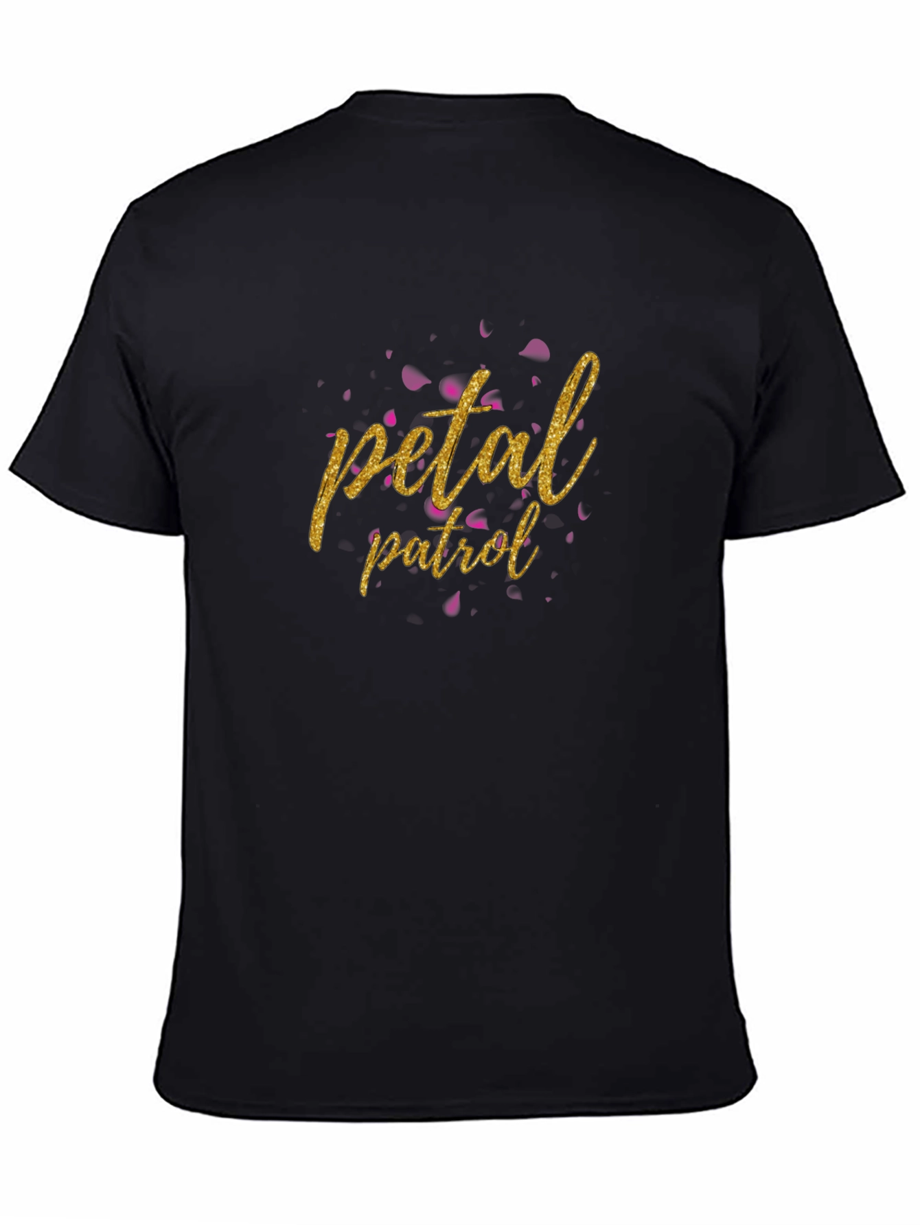 Petal Patrol Graphic Tee - Black Cotton T-Shirt