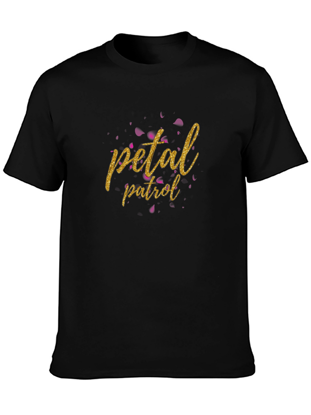 Petal Patrol Graphic Tee - Black Cotton T-Shirt