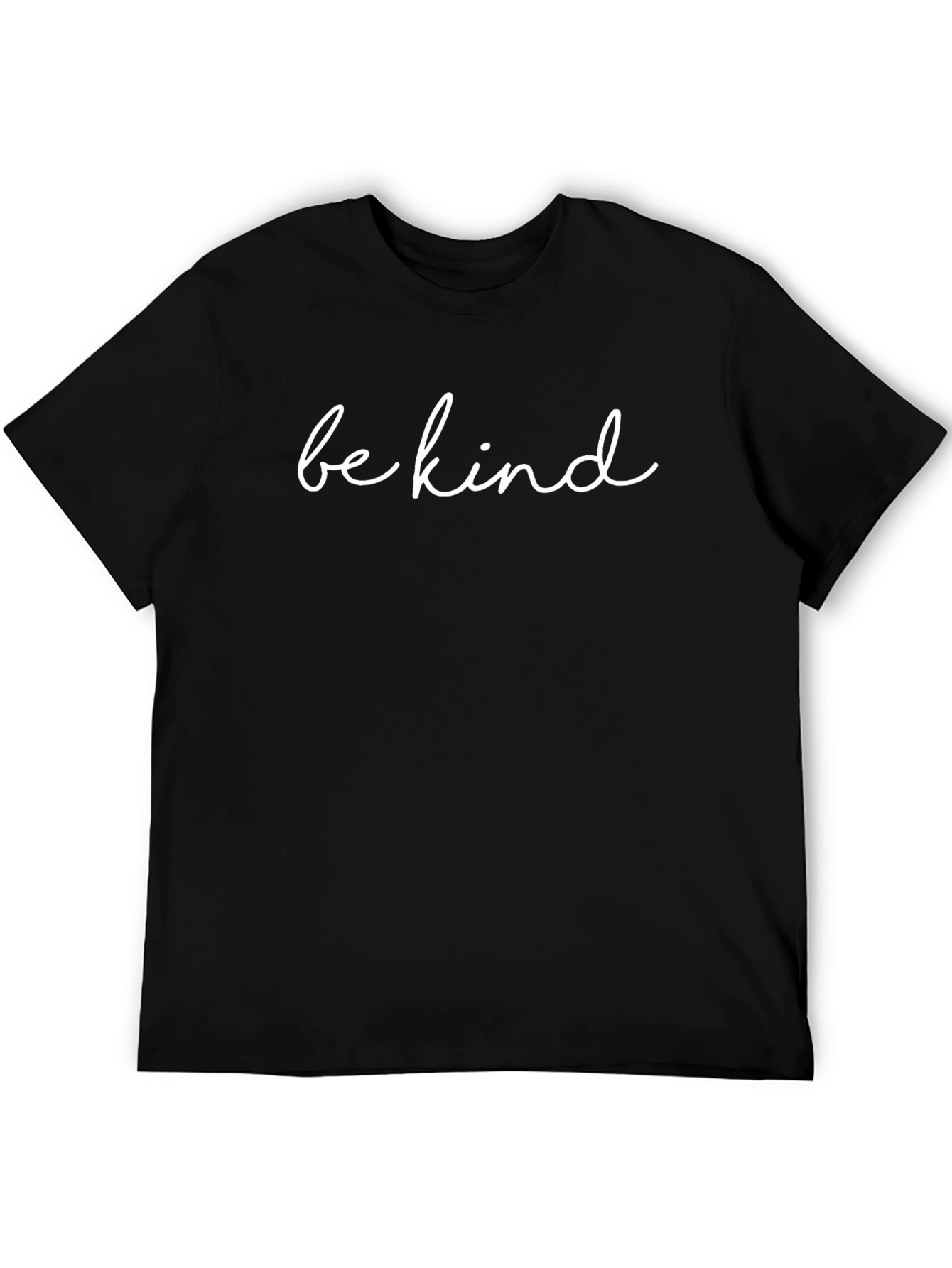 Be Kind Graphic Tee - Black Crew Neck Short Sleeve T-Shirt
