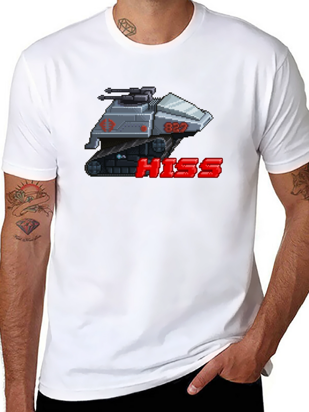 Pixel Art HISS Tank T-Shirt - Cobra Vehicle Tee