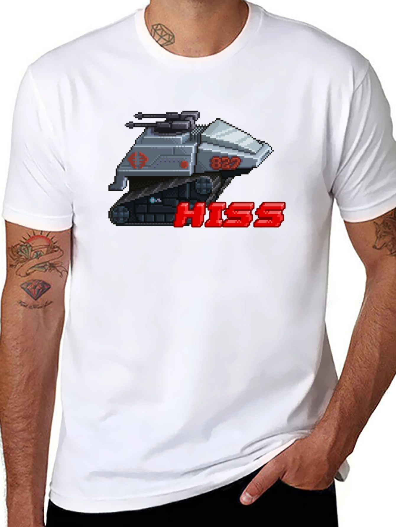 Pixel Art HISS Tank T-Shirt - Cobra Vehicle Tee