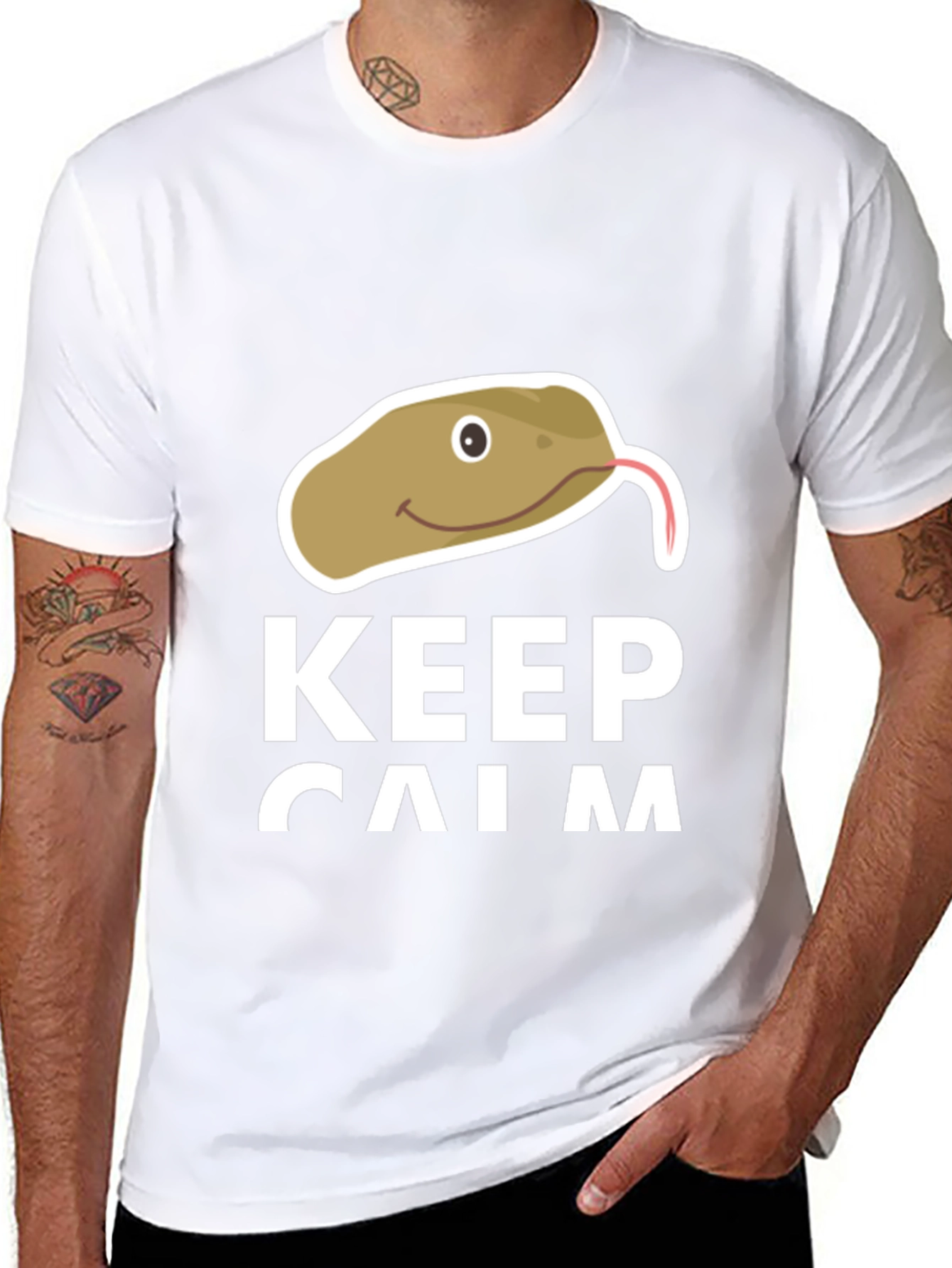 Keep Calm Snake T-Shirt - Funny Novelty Tee