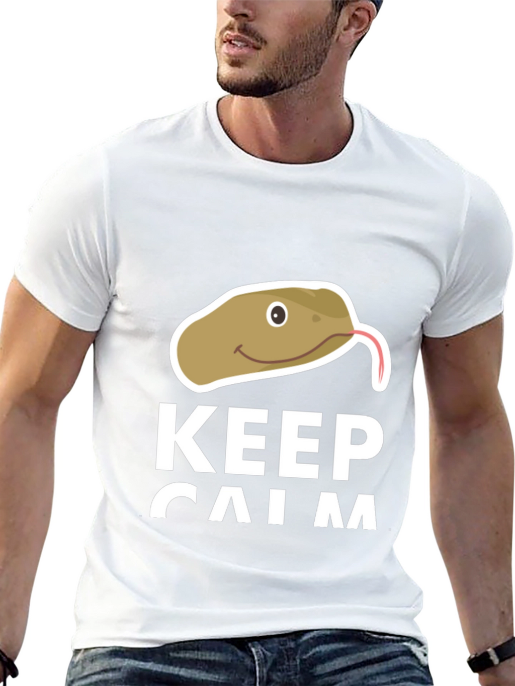 Keep Calm Snake T-Shirt - Funny Novelty Tee