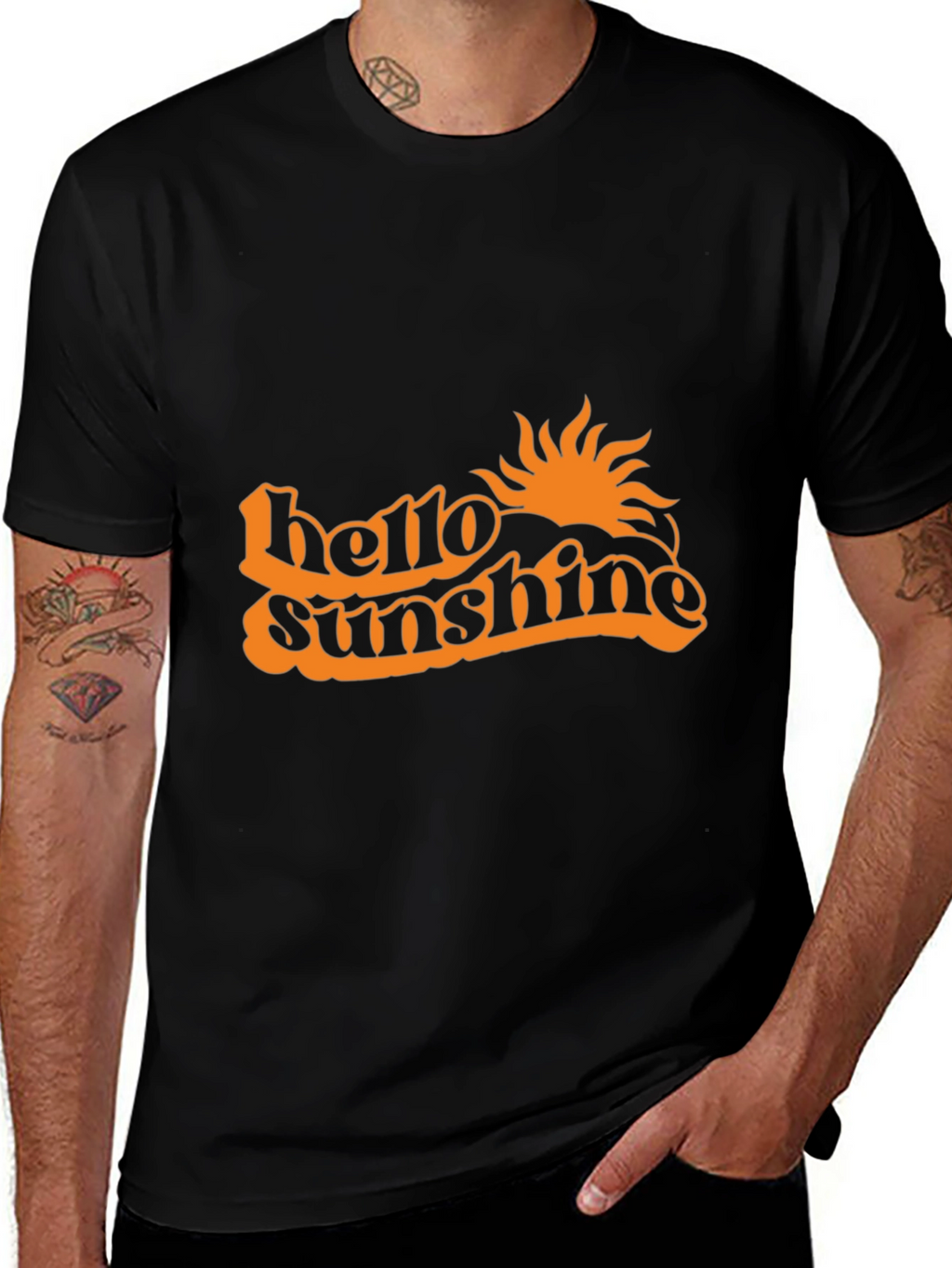 Hello Sunshine Graphic Tee - Black