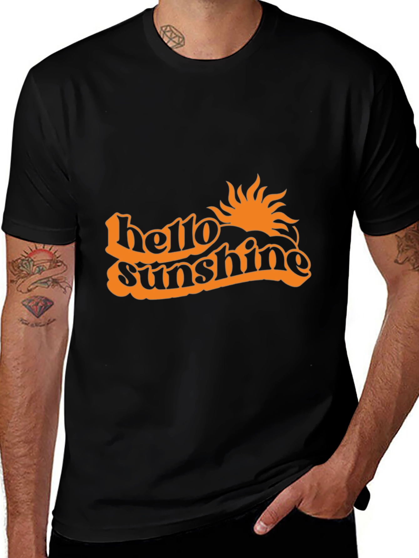 Hello Sunshine Graphic Tee - Black