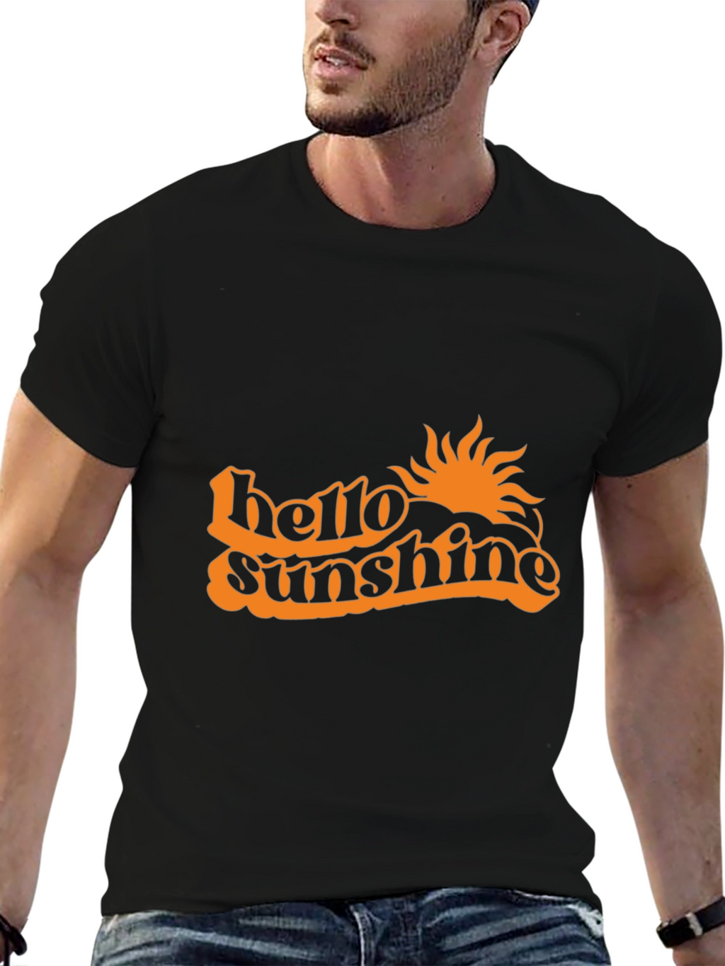 Hello Sunshine Graphic Tee - Black