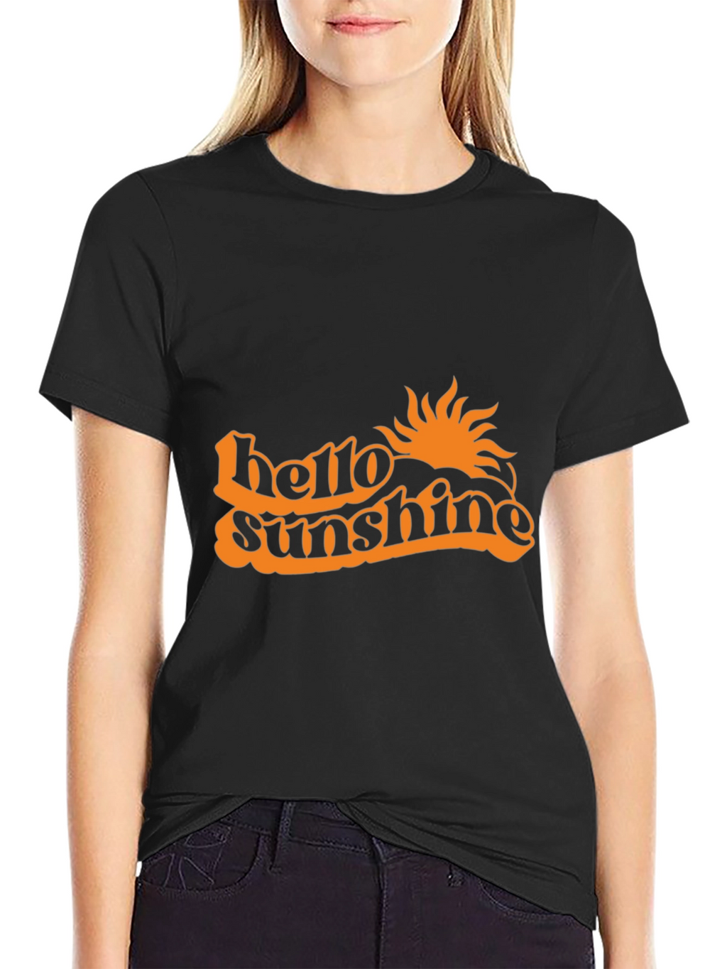 Hello Sunshine Graphic Tee - Black