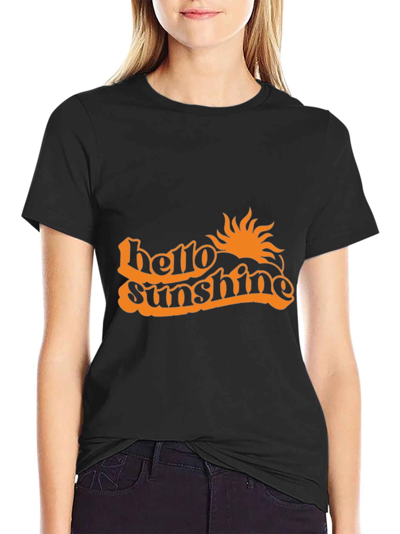 Hello Sunshine Graphic Tee - Black