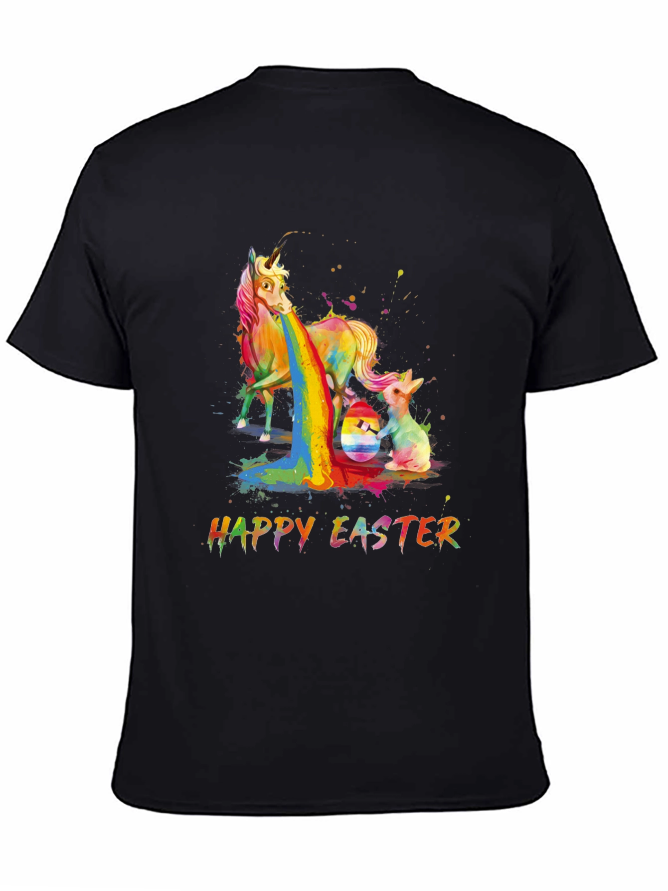 Happy Easter Unicorn Rainbow T-Shirt