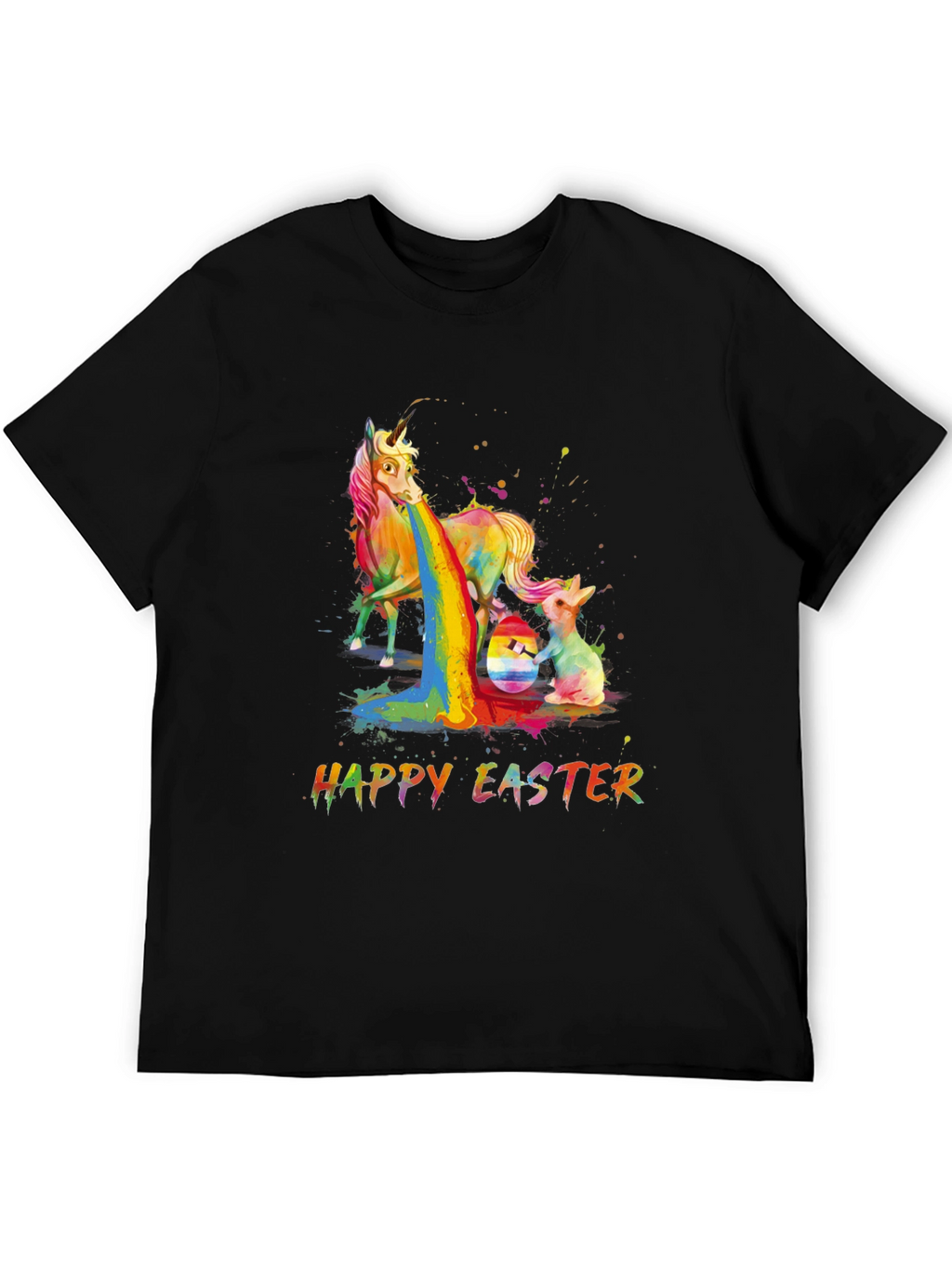 Happy Easter Unicorn Rainbow T-Shirt