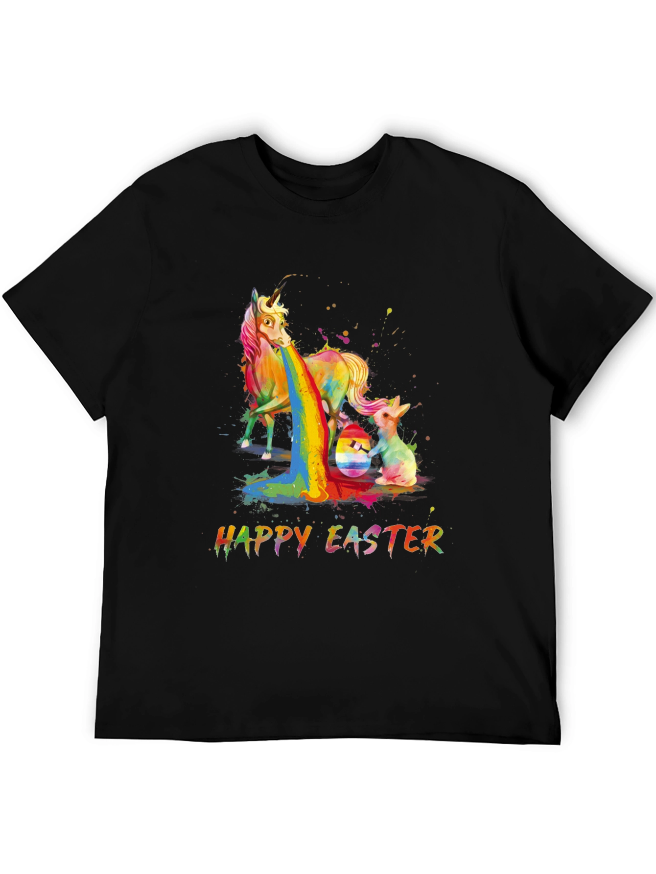 Happy Easter Unicorn Rainbow T-Shirt