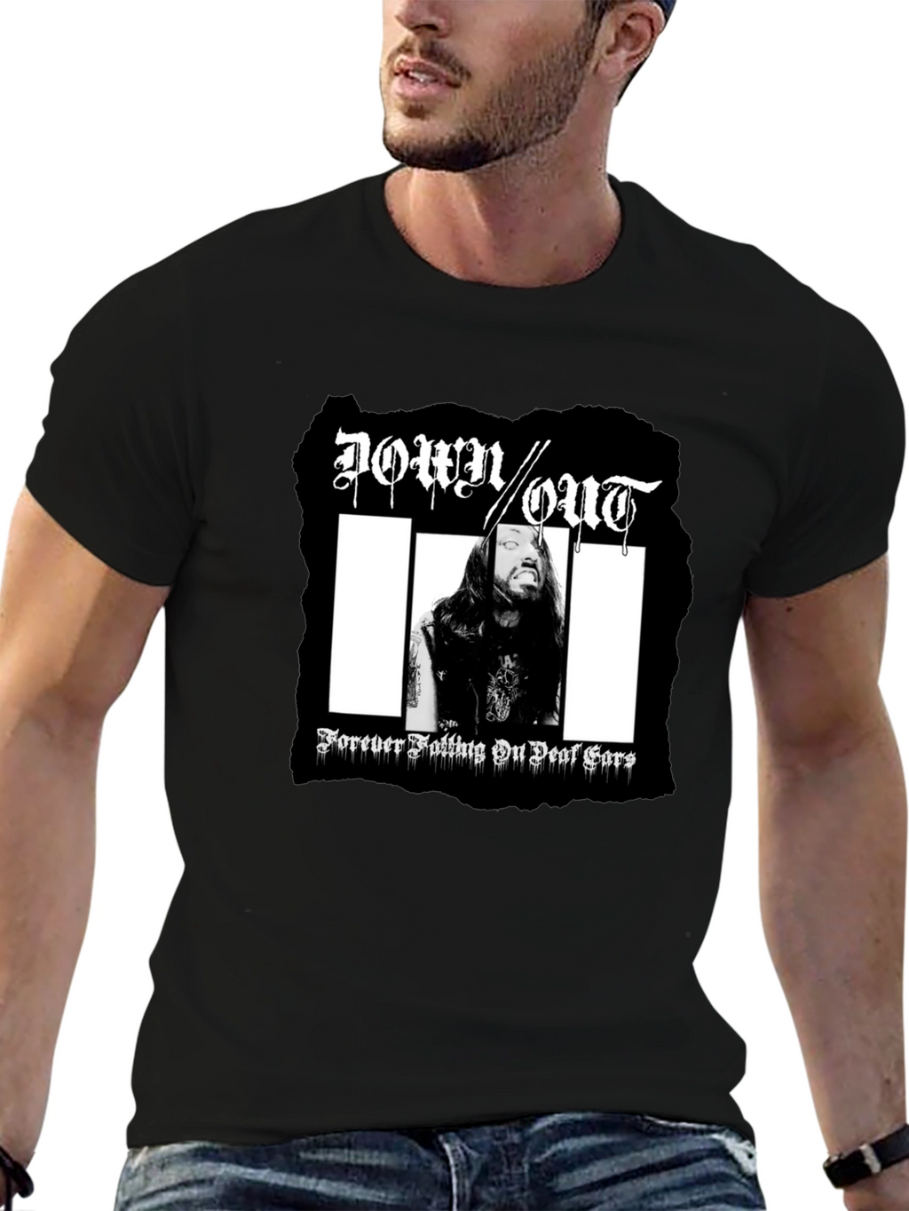 Down Out T-Shirt: Forever Falling On Deaf Ears