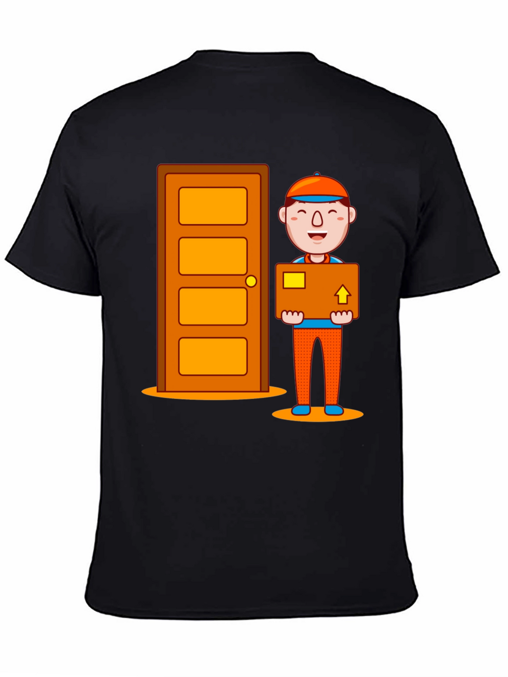 Delivery Guy Graphic T-Shirt - Black Cotton Tee