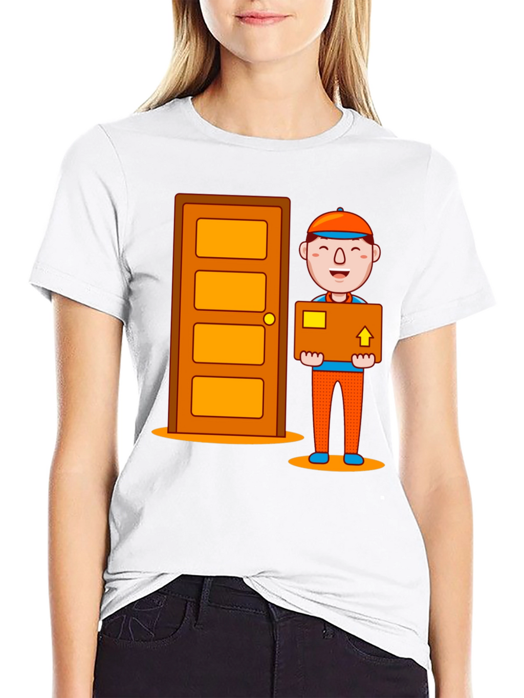 Delivery Guy Graphic T-Shirt - Black Cotton Tee