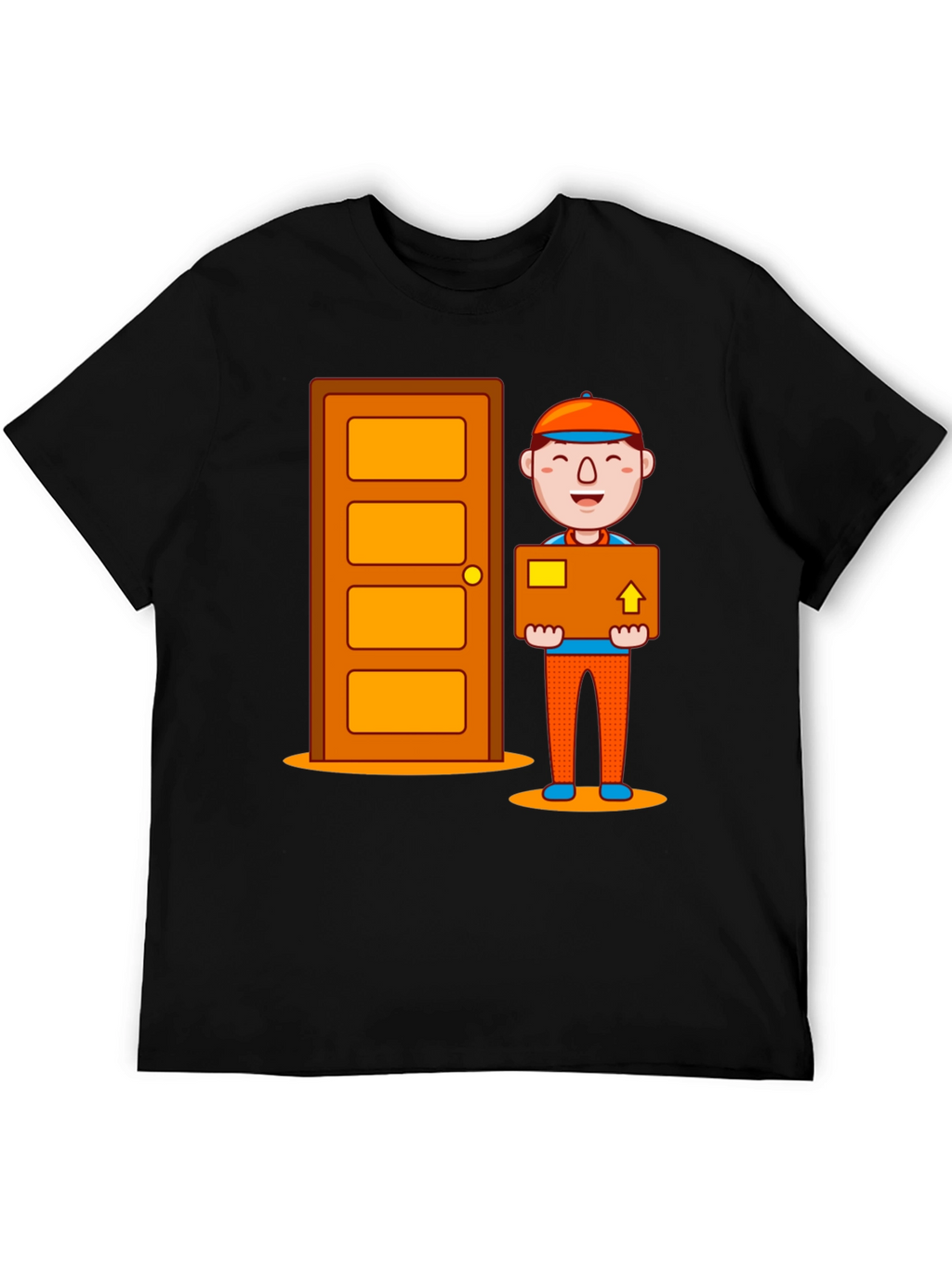 Delivery Guy Graphic T-Shirt - Black Cotton Tee