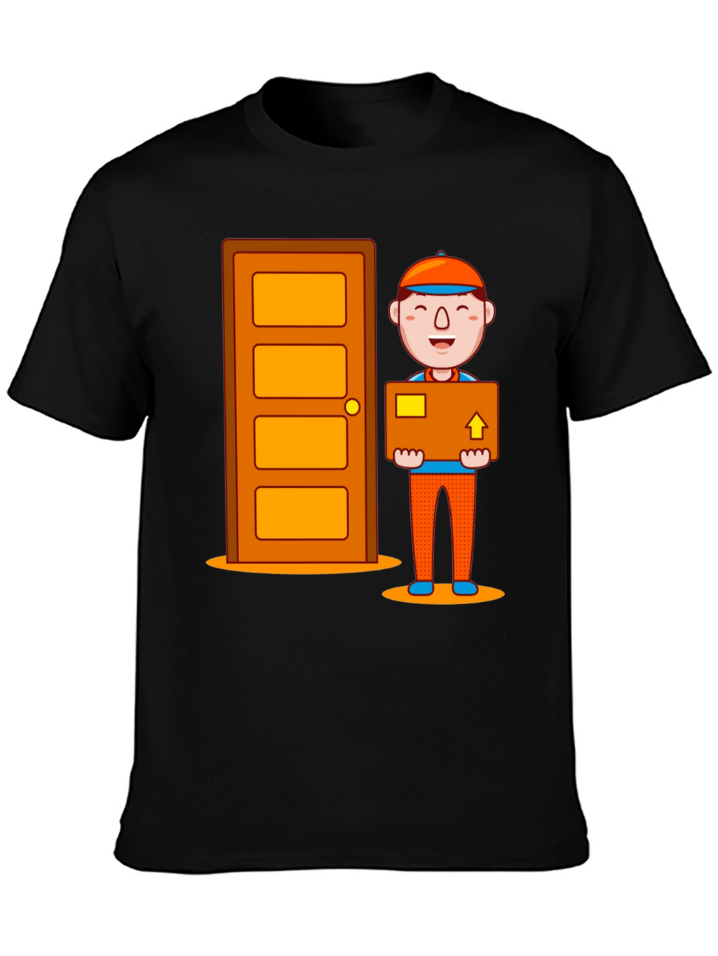 Delivery Guy Graphic T-Shirt - Black Cotton Tee