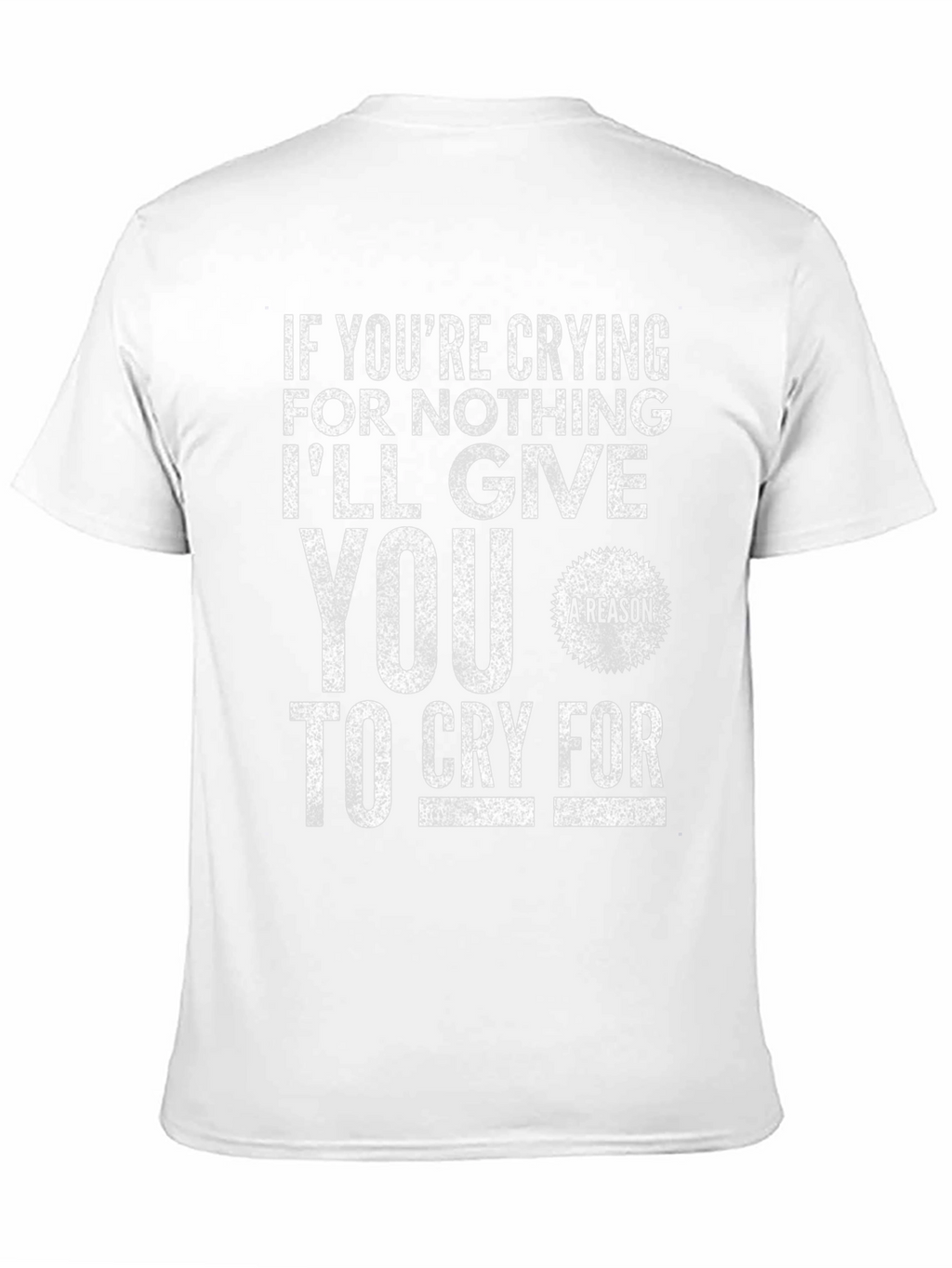 Cry For Nothing Mens Black Graphic T-Shirt