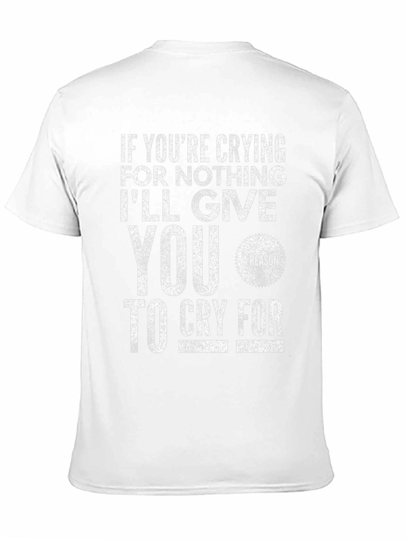 Cry For Nothing Mens Black Graphic T-Shirt
