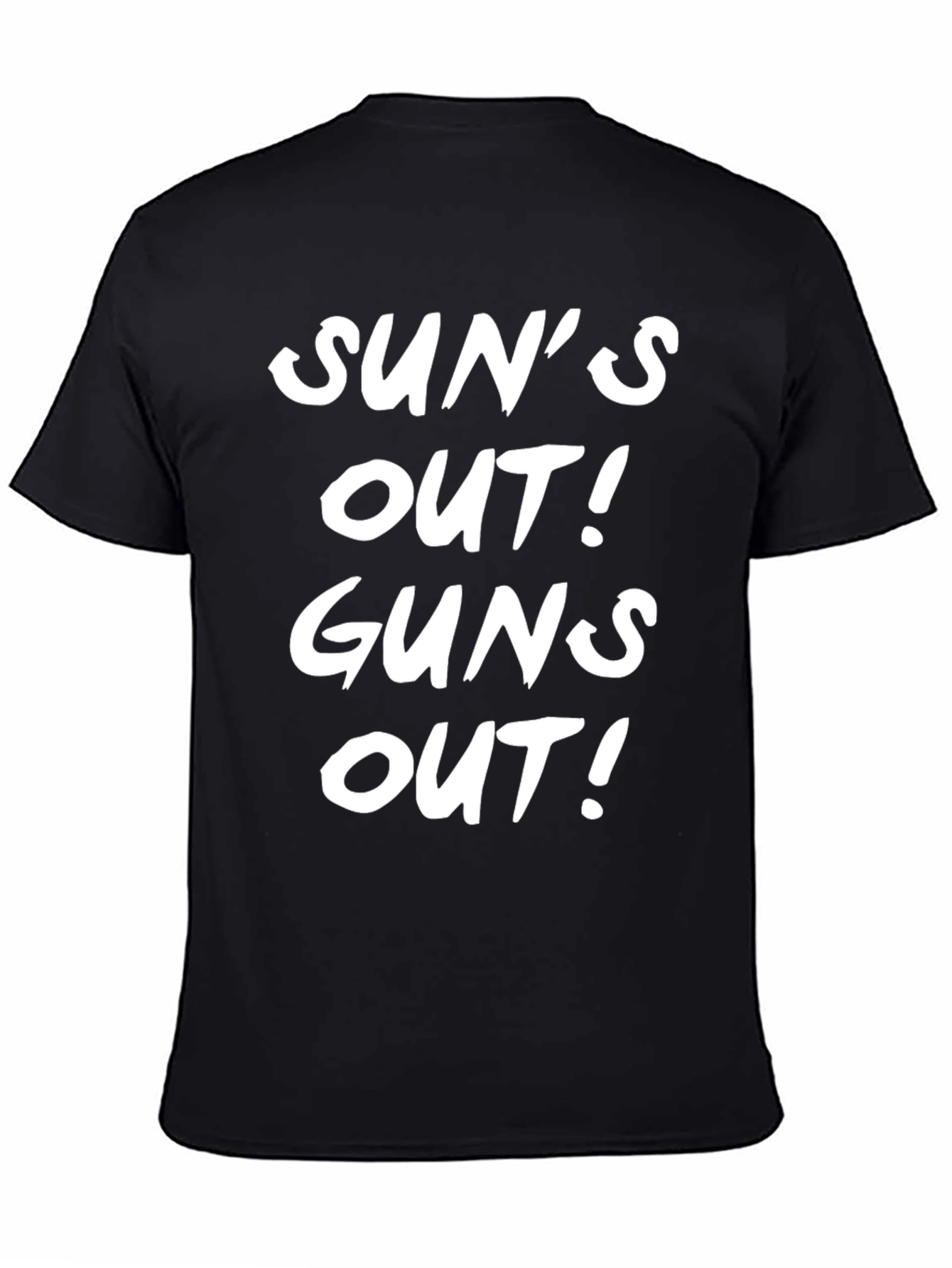 Suns Out Guns Out Black Graphic Tee Shirt