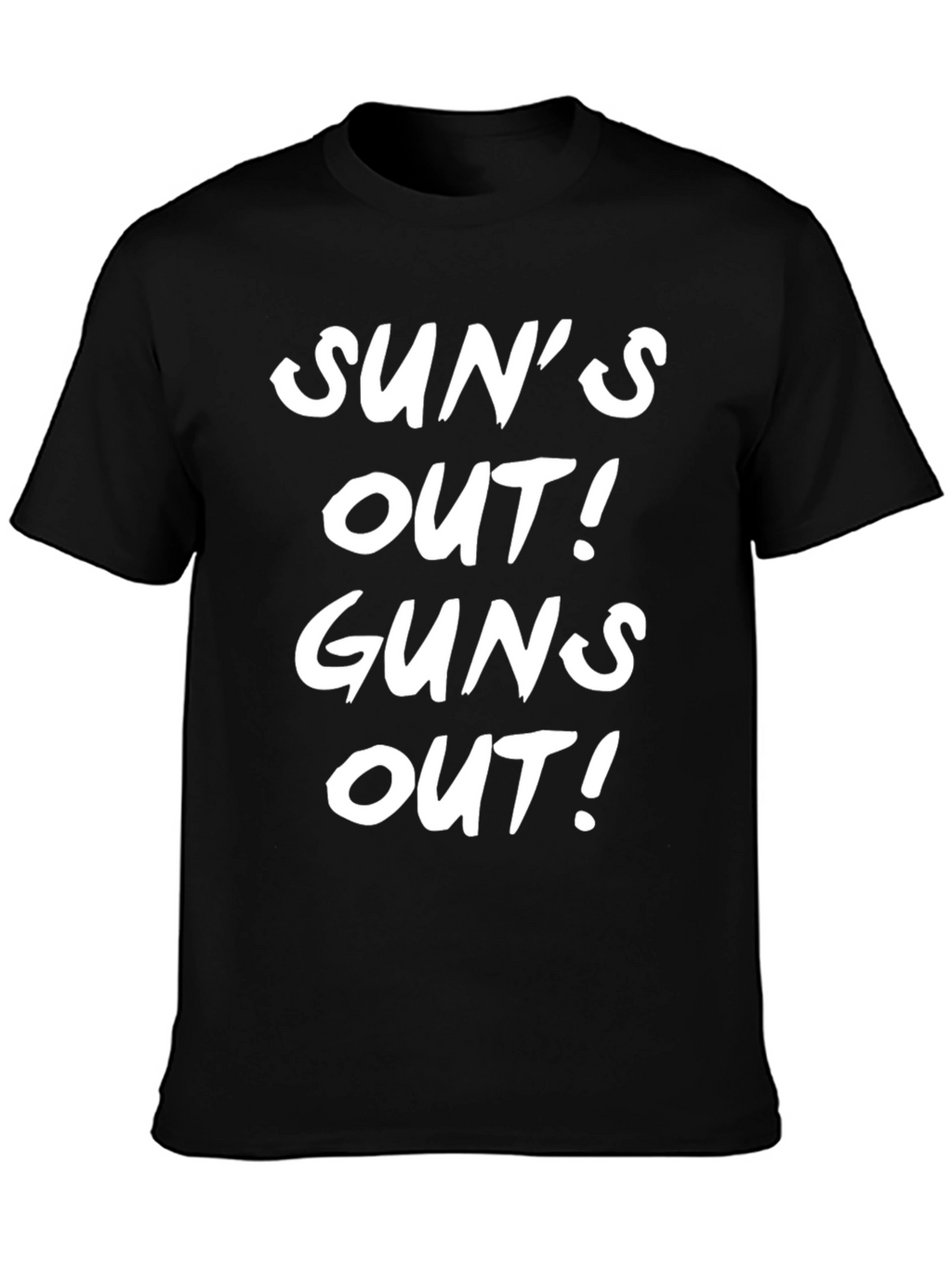 Suns Out Guns Out Black Graphic Tee Shirt