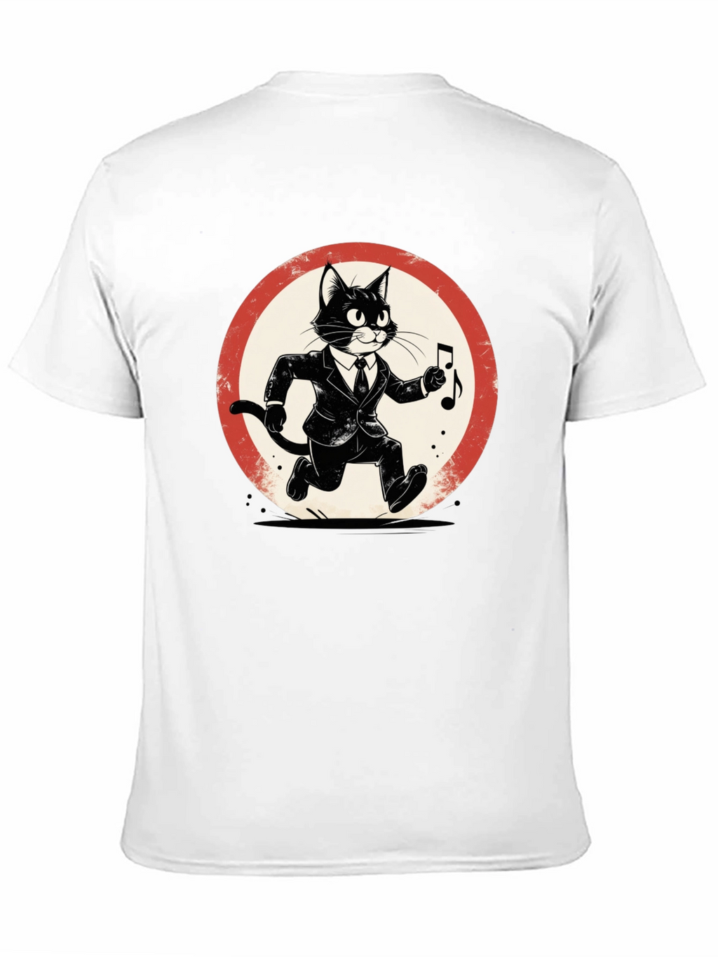 Cool Cat Jazz Musician Black T-Shirt