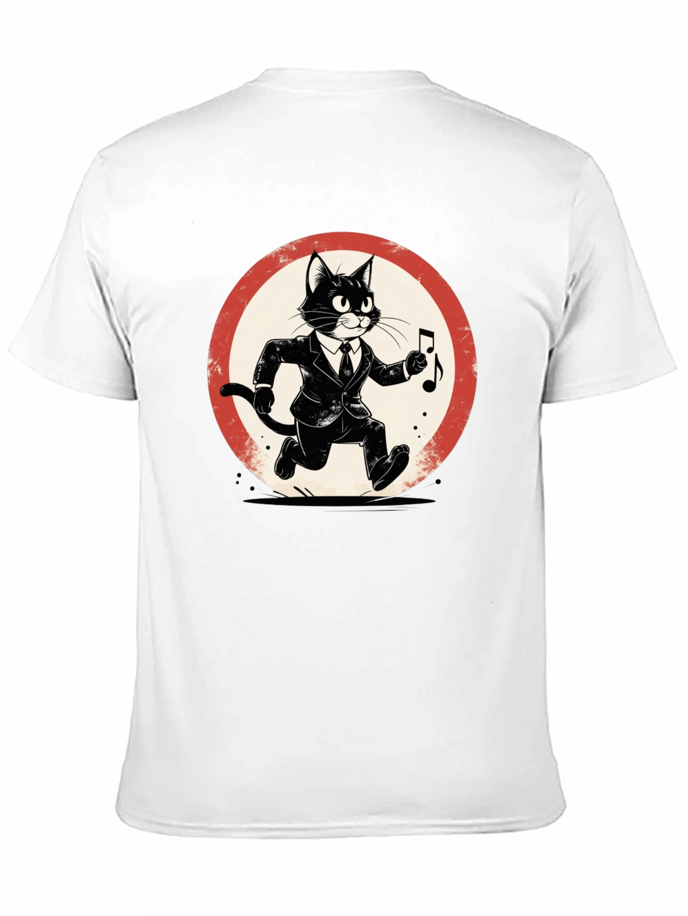 Cool Cat Jazz Musician Black T-Shirt