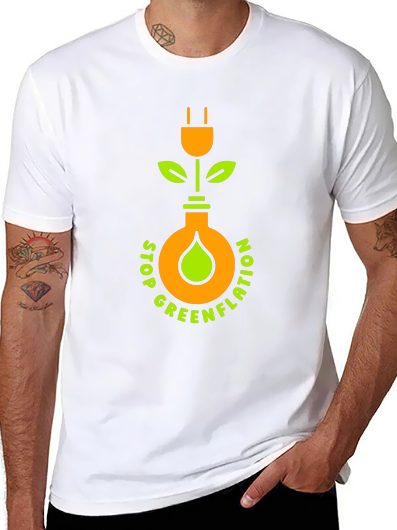 Stop Greenflation Graphic Tee - Eco-Conscious Design