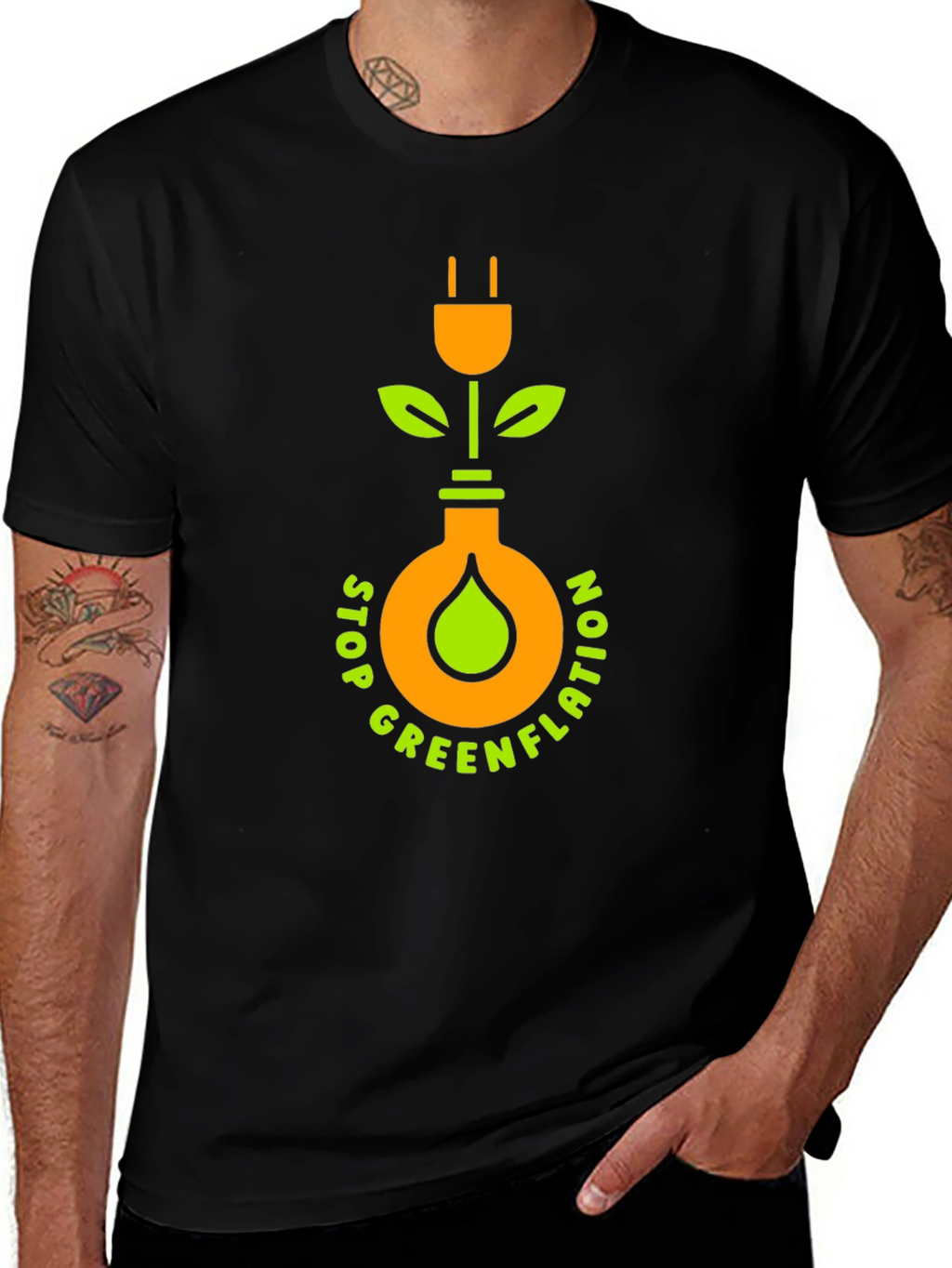 Stop Greenflation Graphic Tee - Eco-Conscious Design