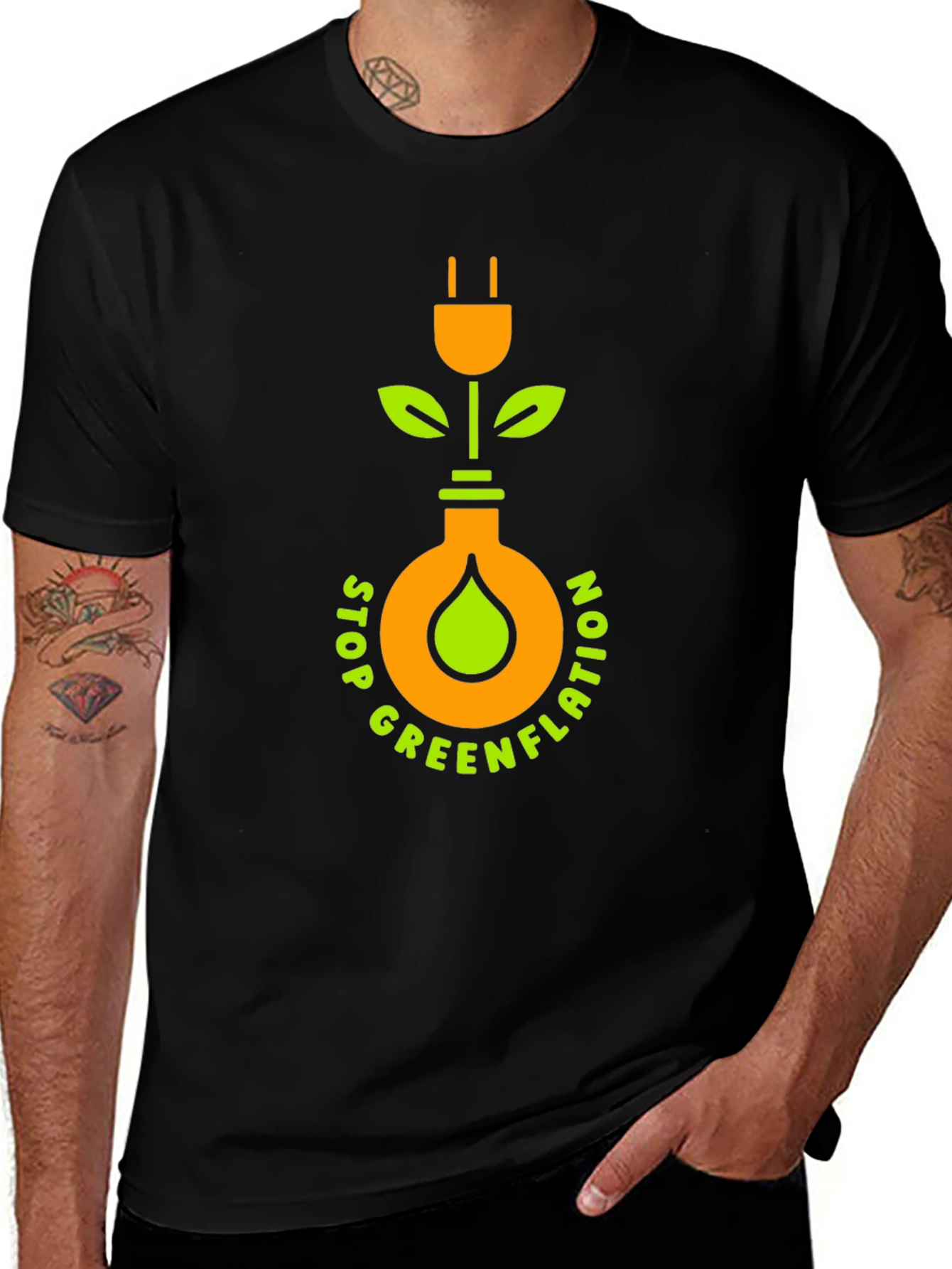 Stop Greenflation Graphic Tee - Eco-Conscious Design