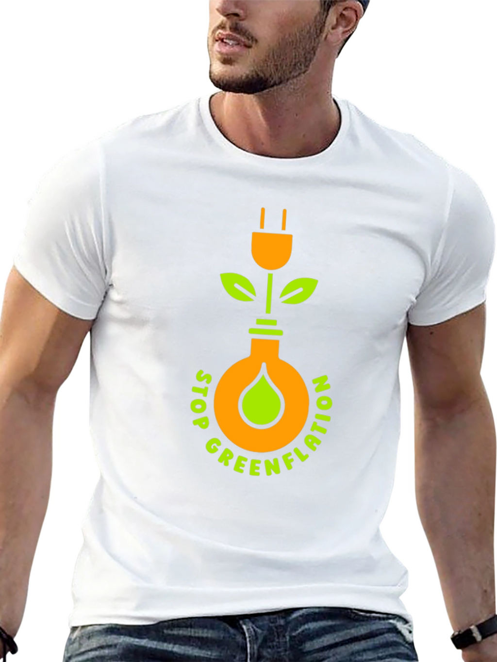 Stop Greenflation Graphic Tee - Eco-Conscious Design