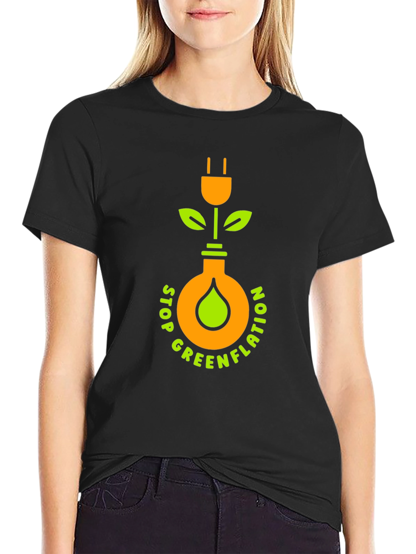 Stop Greenflation Graphic Tee - Eco-Conscious Design