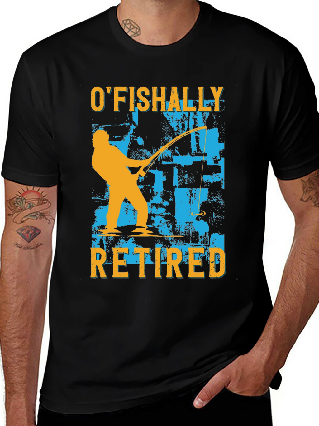 OFishally Retired Mens T-Shirt - Fishing Retirement Tee