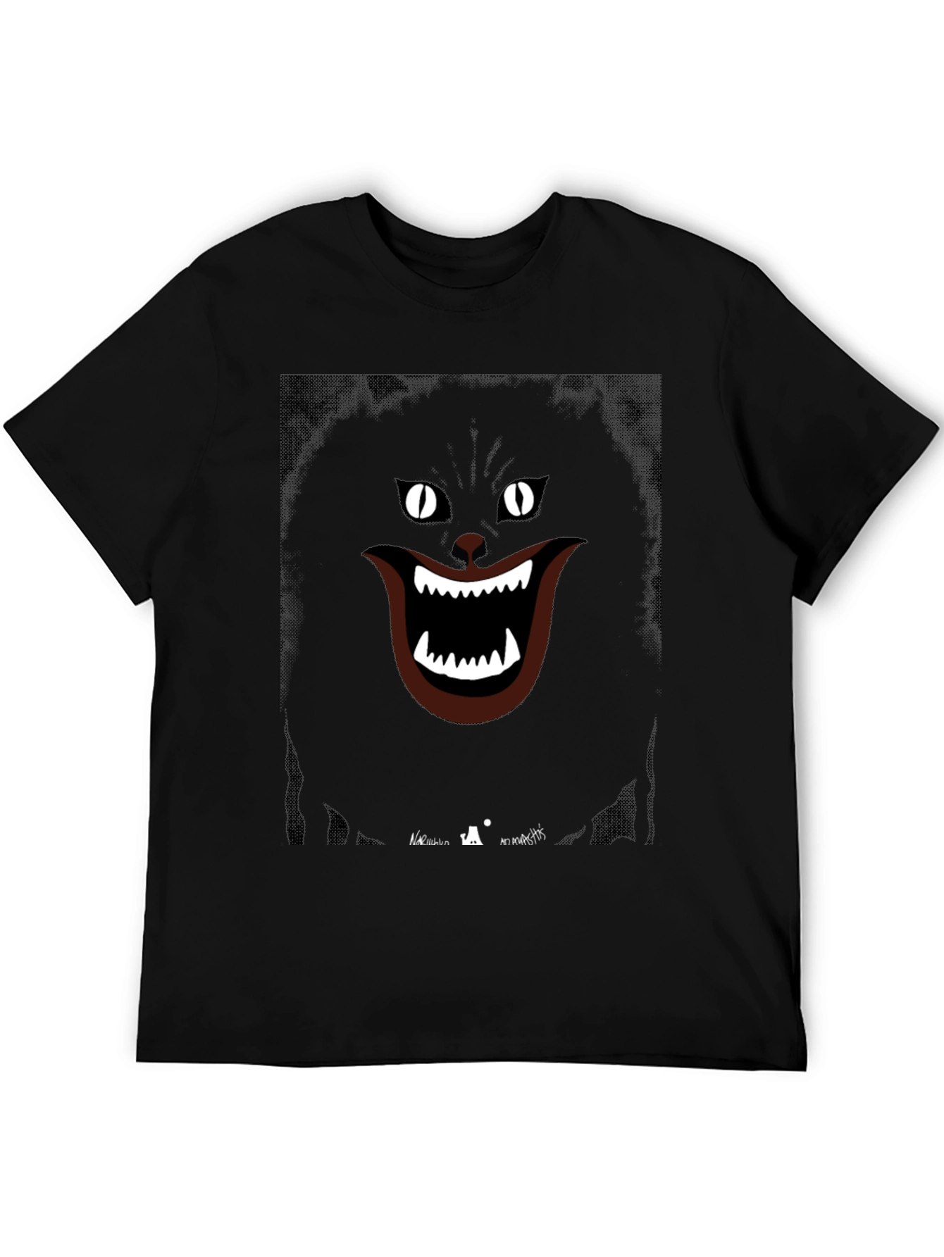 Grinning Cat Graphic Tee - Spooky Style