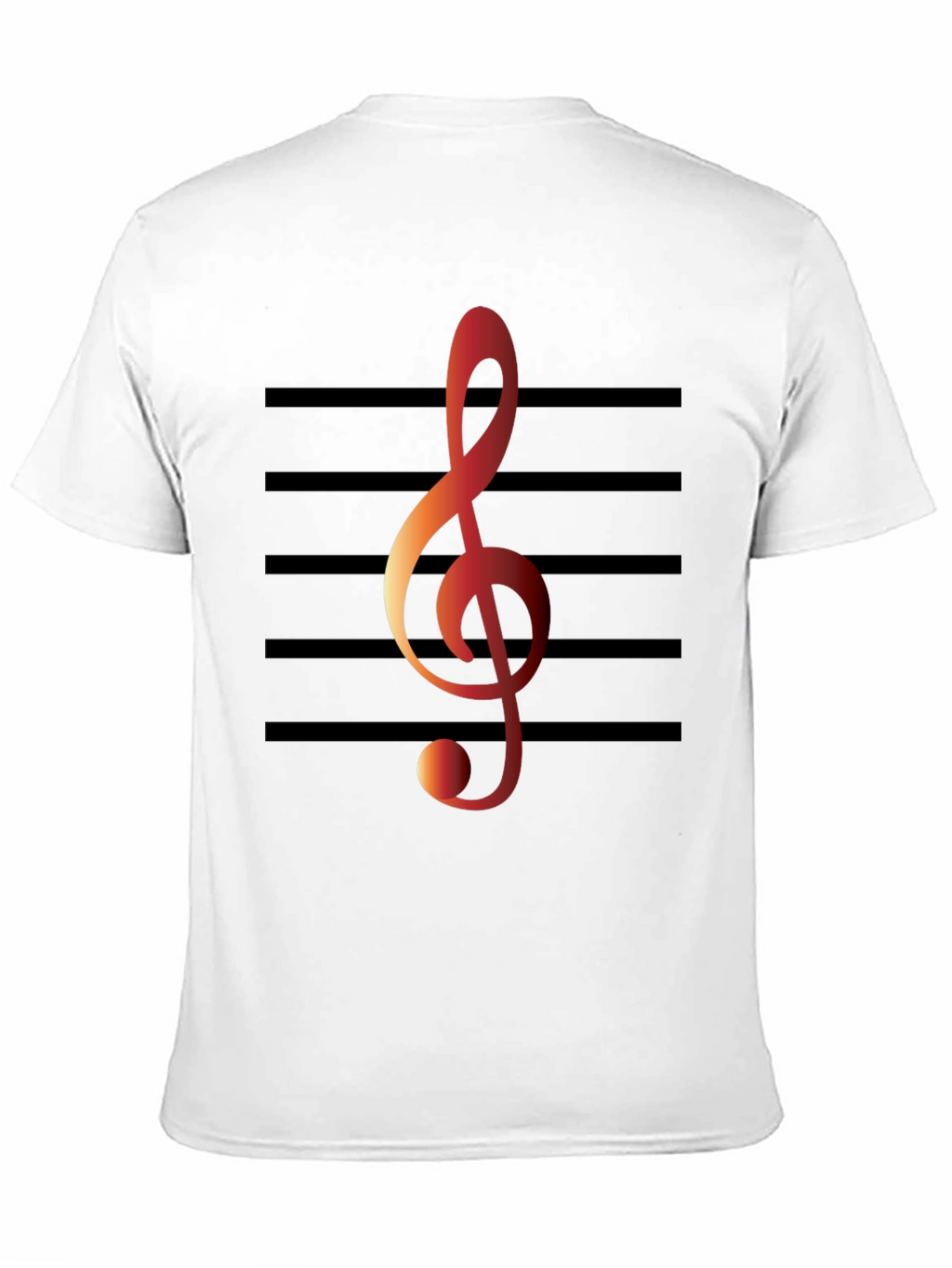 Musical Note Graphic Tee - Black Cotton T-Shirt