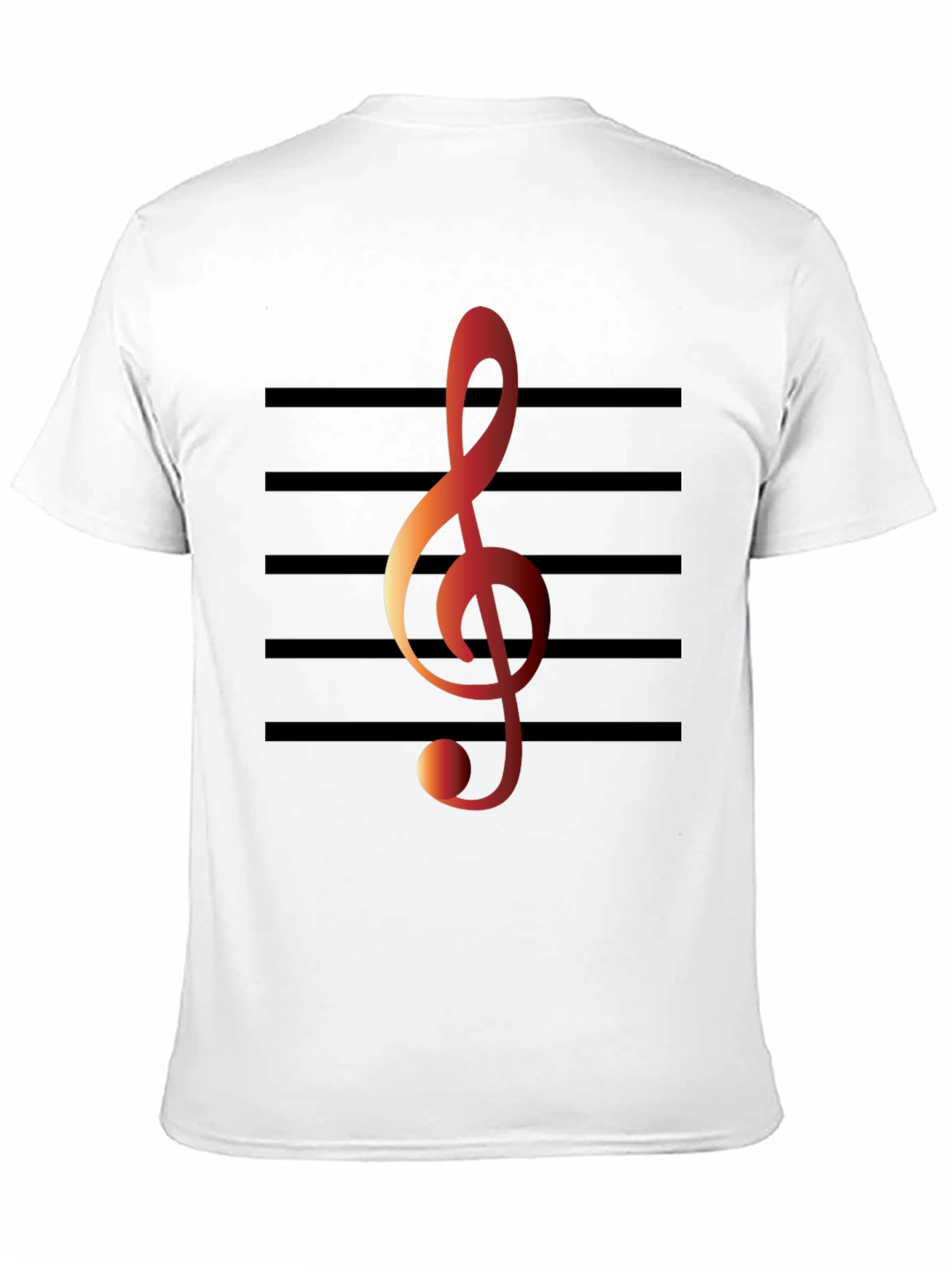 Musical Note Graphic Tee - Black Cotton T-Shirt